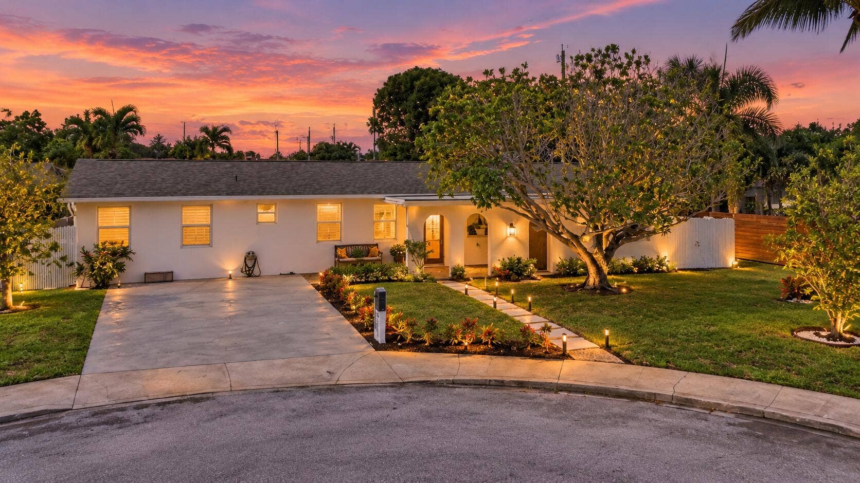 Twilight Tropical Curb Appeal