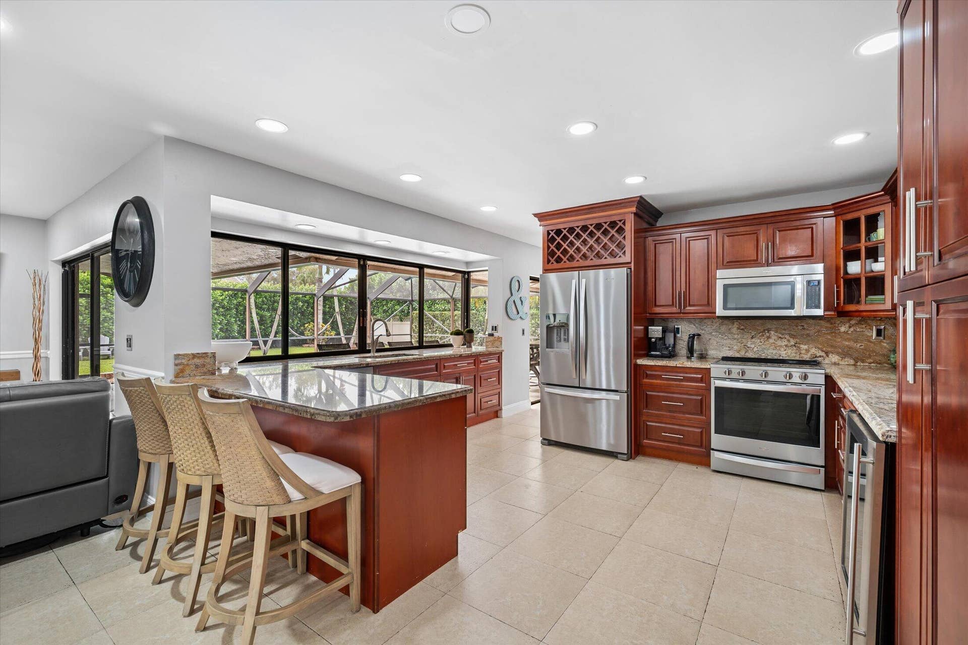 Kitchen View with Eating Area