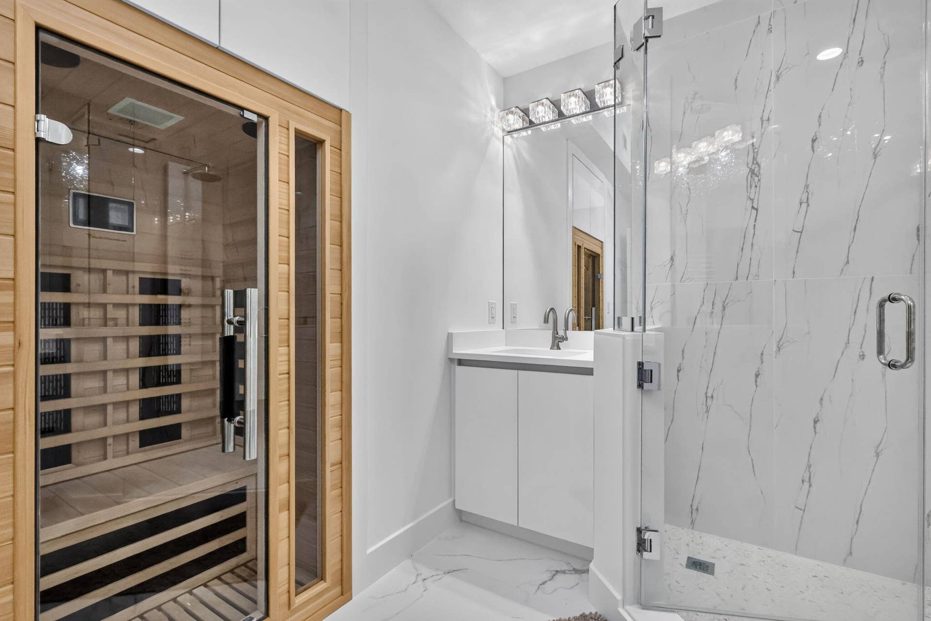PRIMARY BATH OFFERS UNIQUE AMENITIES