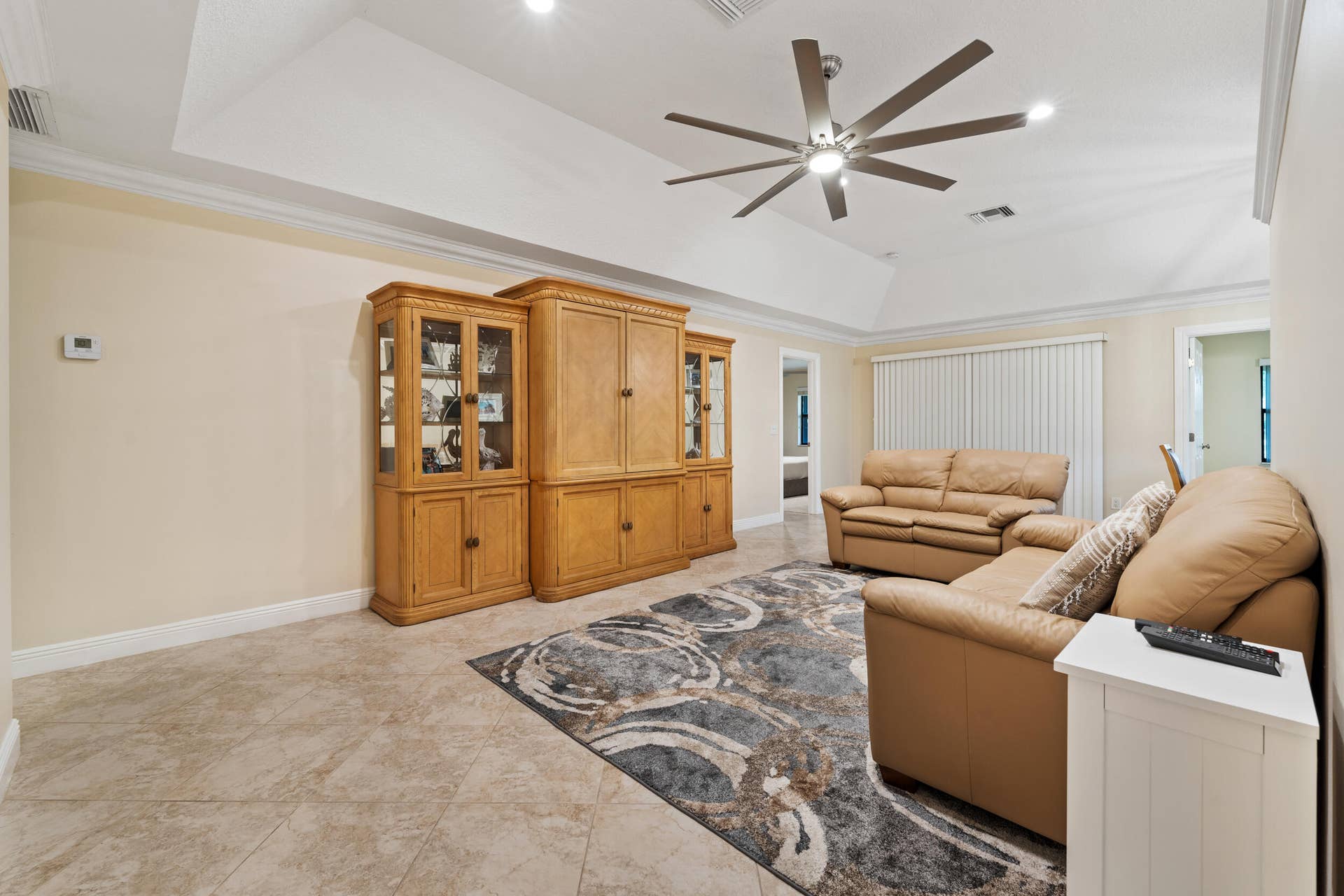 Tray ceiling! New lighting fixtures with LED