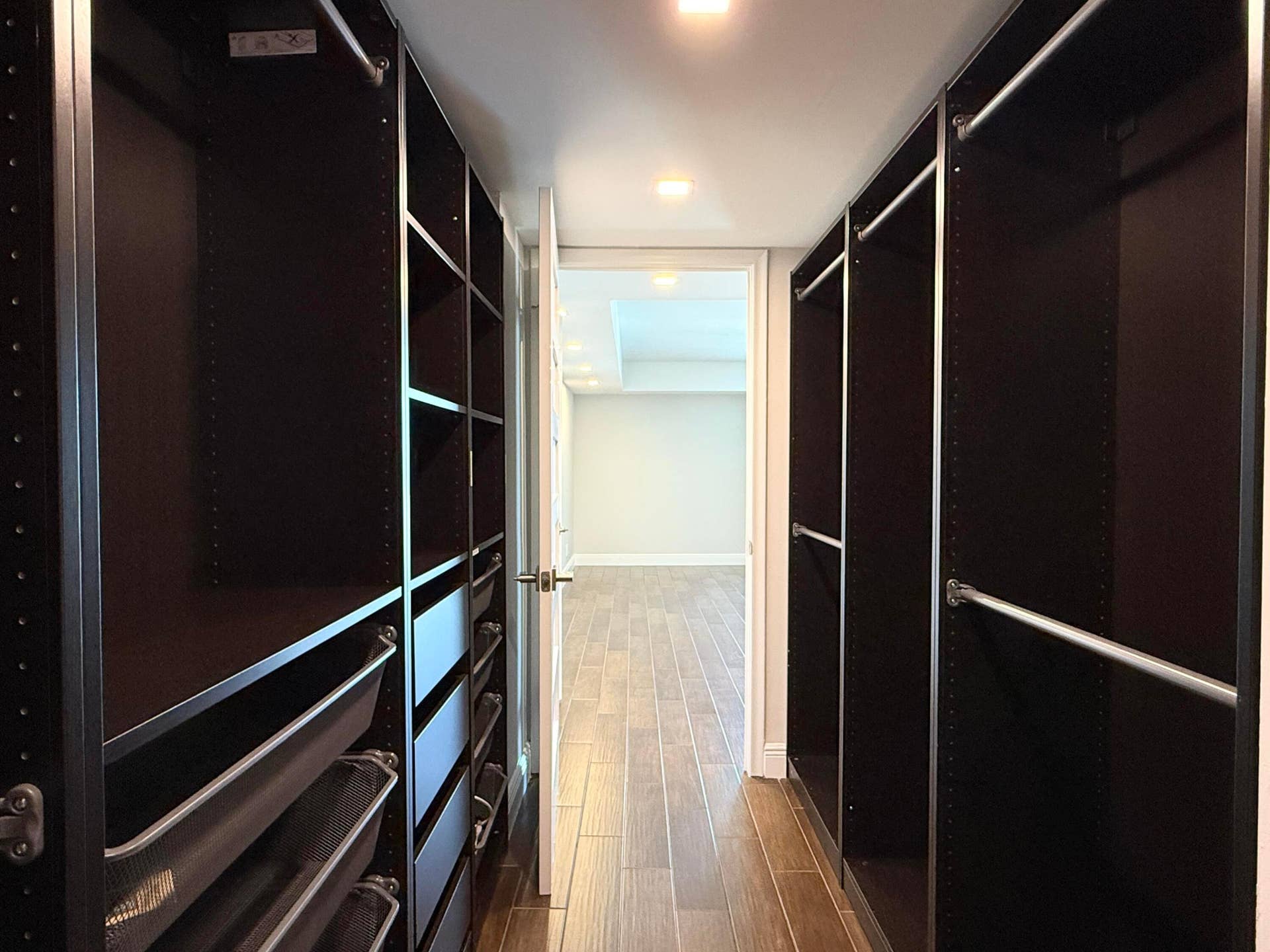 Spacious primary closet