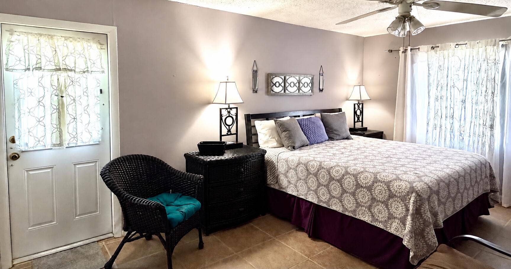 Primary Suite with access to open air, shaded patio
