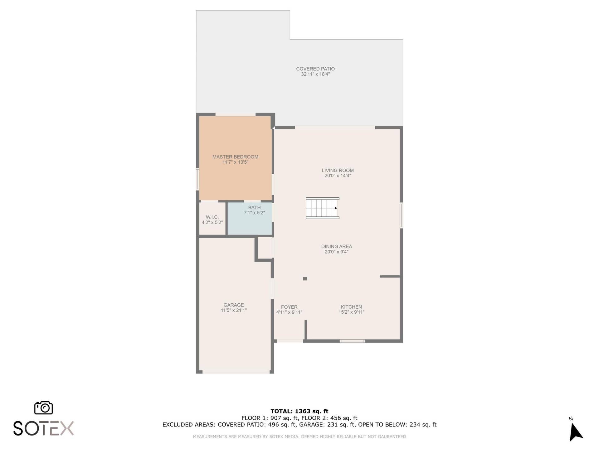 2552 Ella Street, Delray Beach, FL 33444 Downstairs Floor Plan