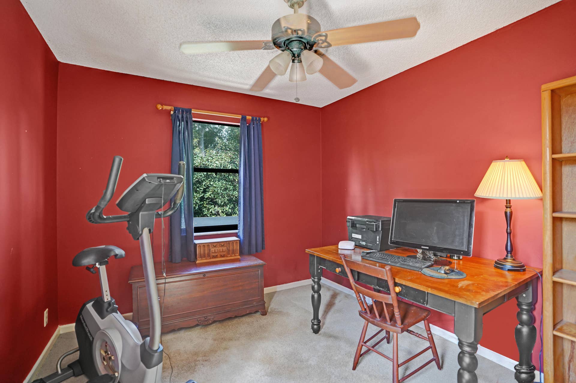 View of 3rd bedroom with ceiling fan.
