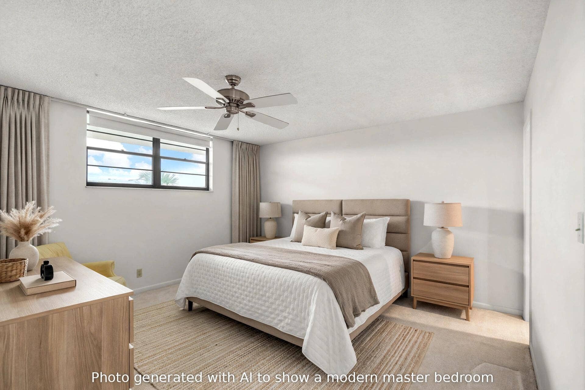 2440 DEER CREEK COUNTRY CLUB Boulevard, #405-C, Deerfield Beach, FL 33442 This photo is AI generated to show a modern bedroom