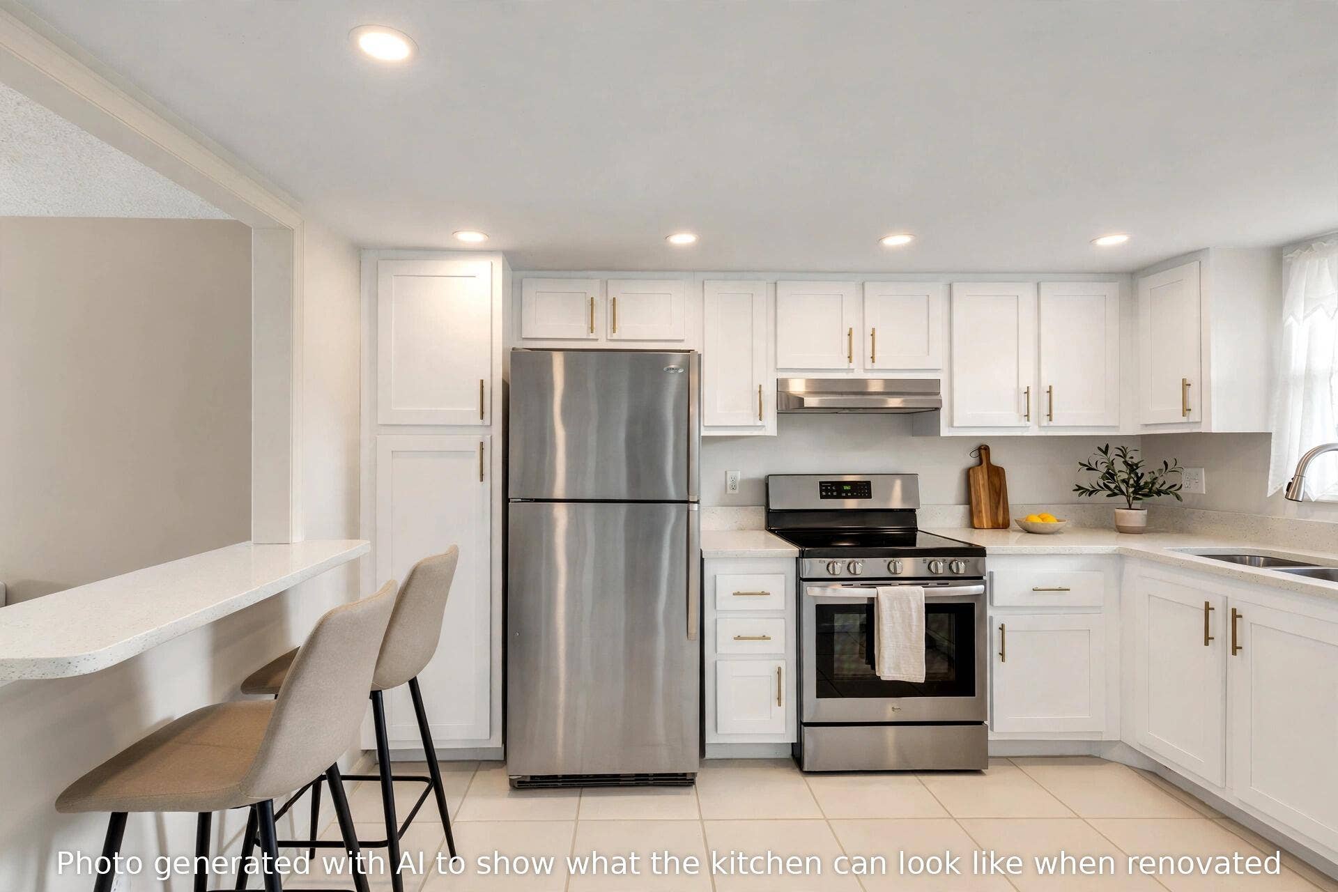 2440 DEER CREEK COUNTRY CLUB Boulevard, #405-C, Deerfield Beach, FL 33442 This photo is AI generated to show a renovated kitchen