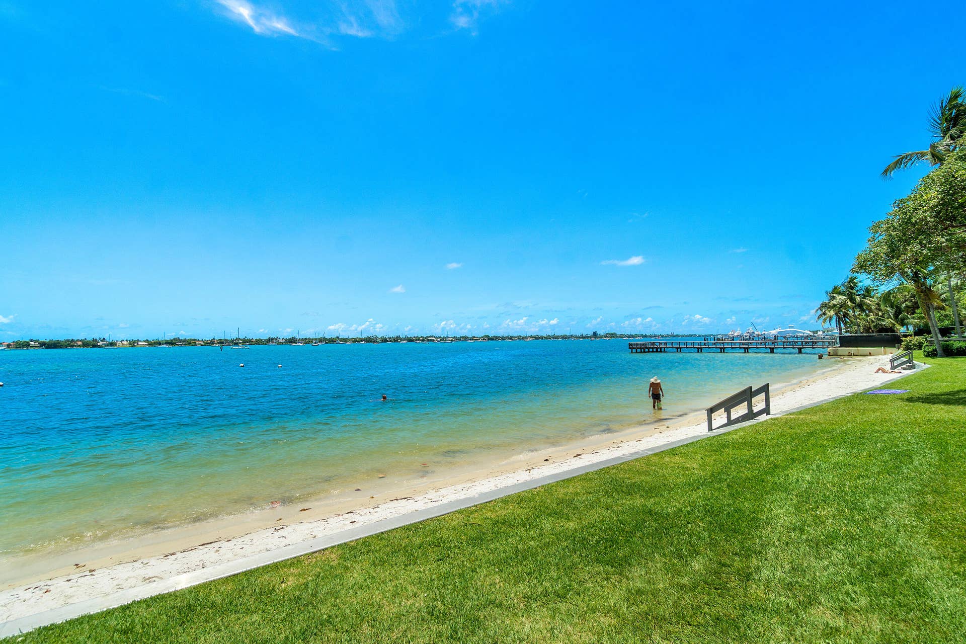 Private beach