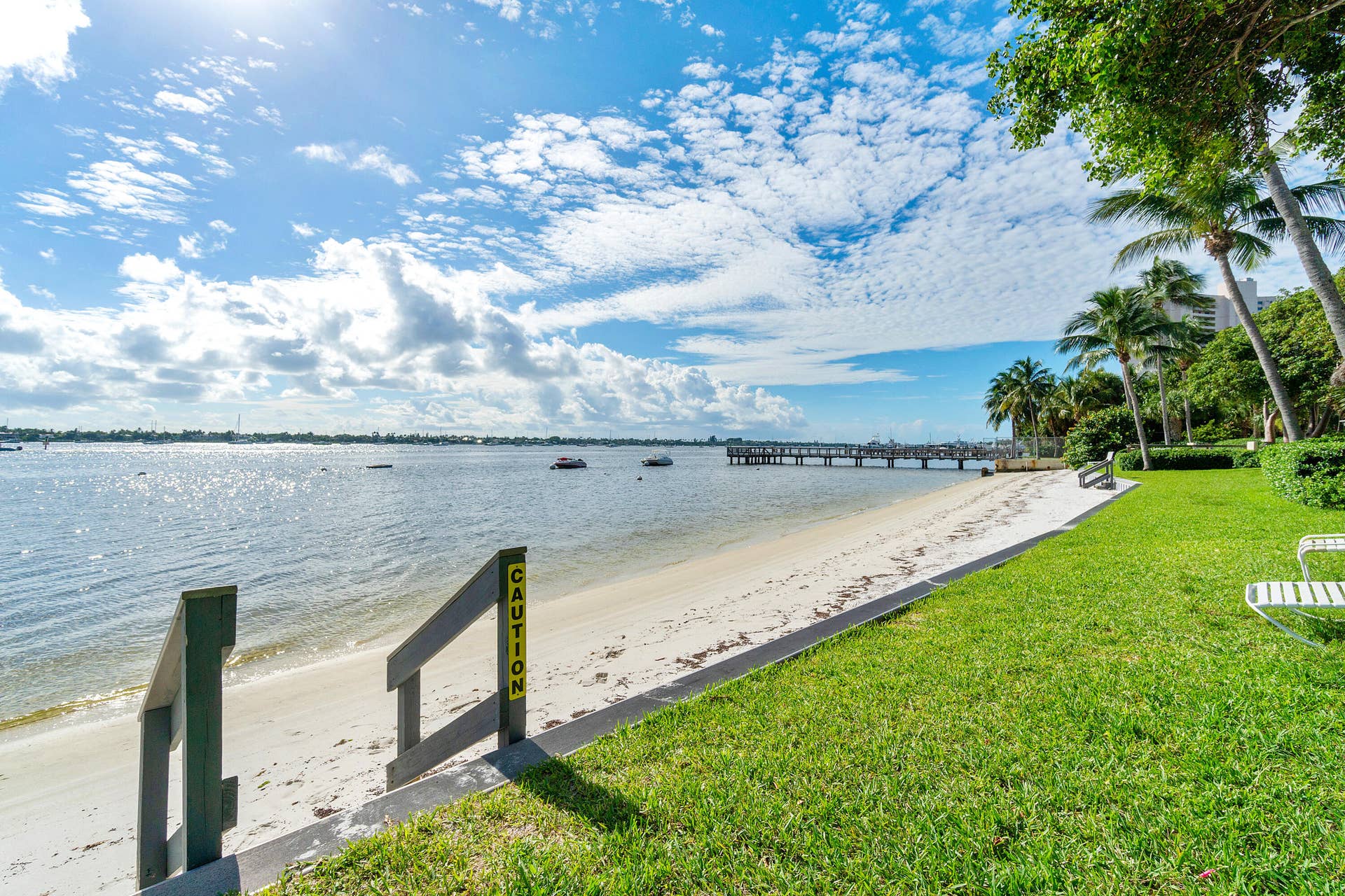 Private beach
