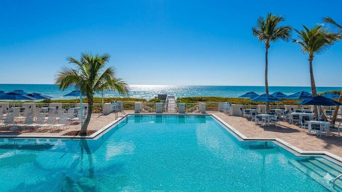 4838 S Harbor Drive, Vero Beach, FL 32967 Experience coastal serenity at the Beach Club, where your private beach retreat, sun-drenched pool deck, and sophisticated oceanfront bar and dining await.