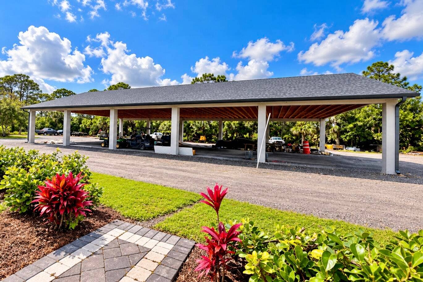 13050 81st Street, Fellsmere, FL 32948 5000 Sf Covered Pavilion. Host Parties and events, Plenty of Parking or Covered Workspace.