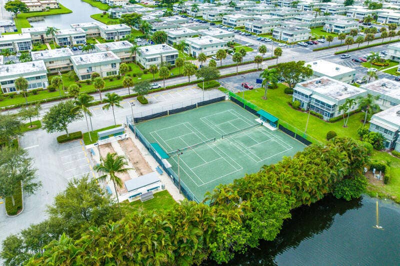 196 Piedmont E, Delray Beach, FL 33484 Tennis Courts Aerial