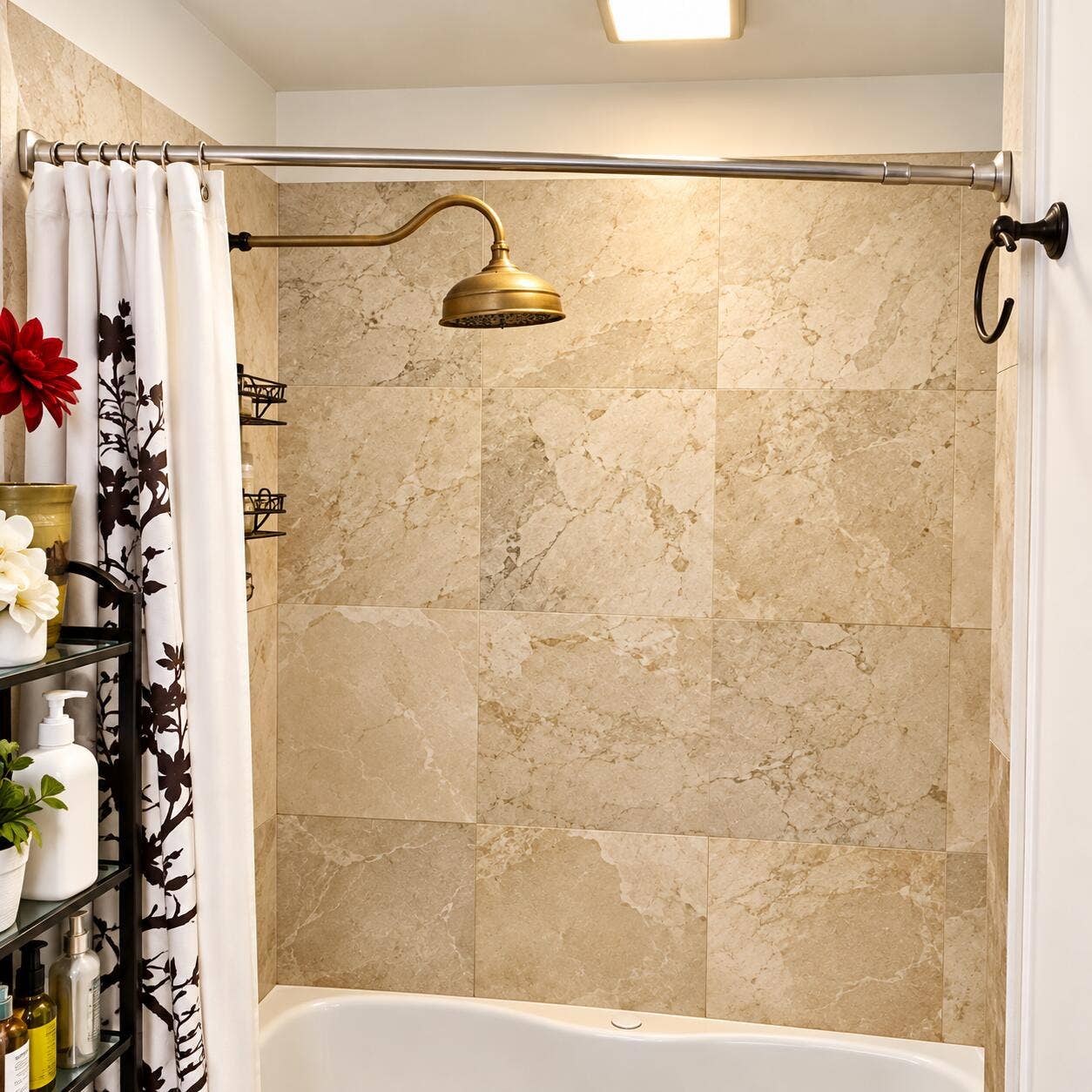 19660 DELAWARE Circle, #0, Boca Raton, FL 33434 Modern Beige Marble Bathroom Retreat