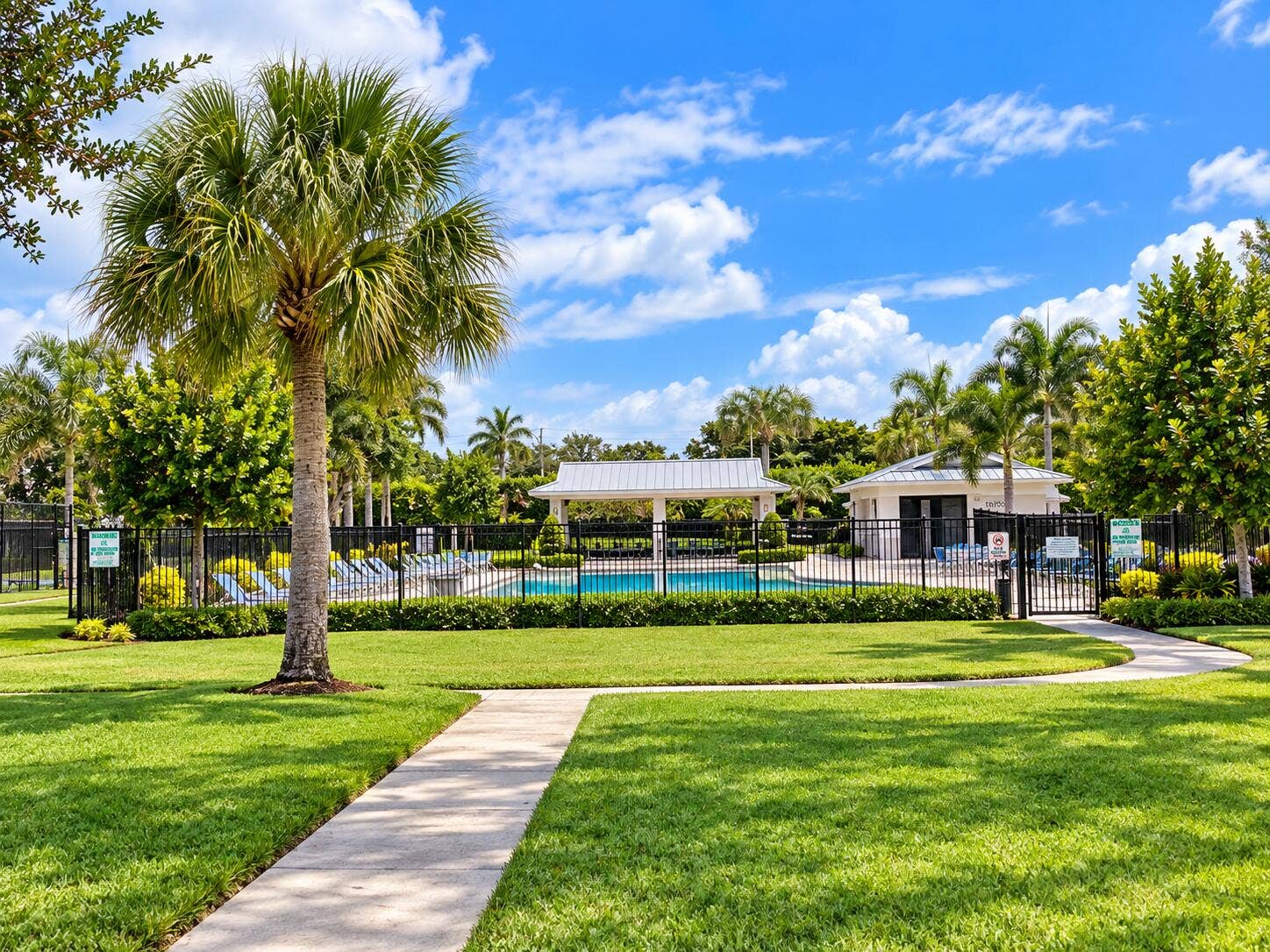 19660 DELAWARE Circle, #0, Boca Raton, FL 33434 Tropical Community Pool Pathway