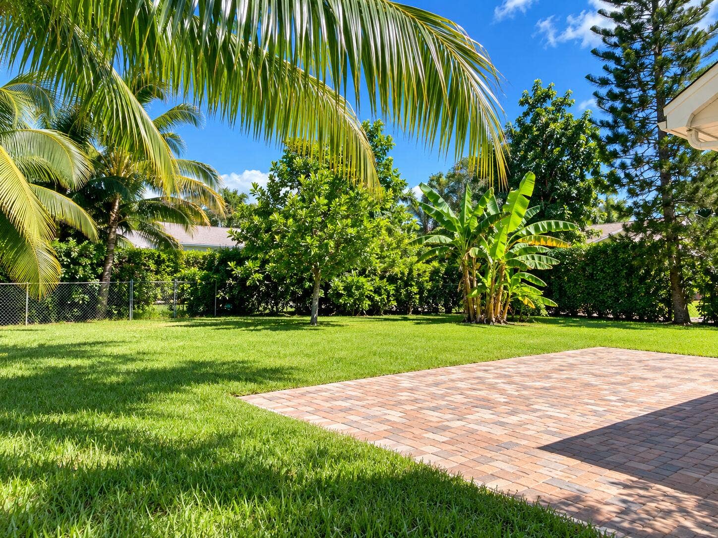 19660 DELAWARE Circle, #0, Boca Raton, FL 33434 Sunny Tropical Backyard with Paver Patio