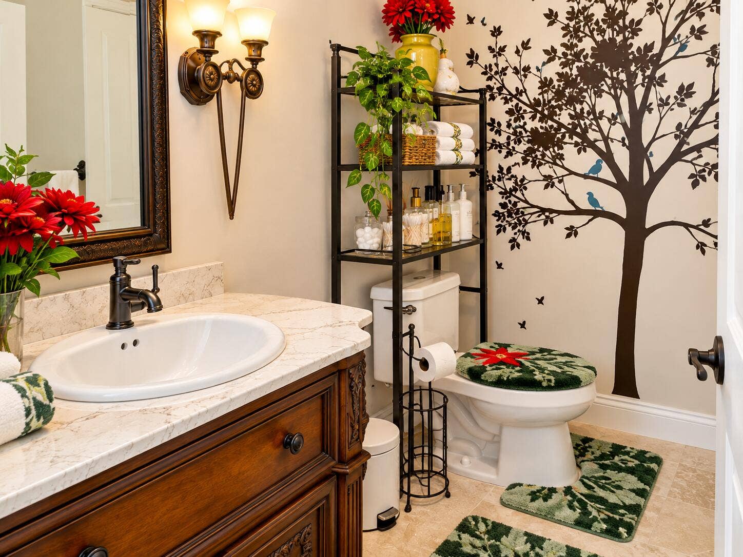 19660 DELAWARE Circle, #0, Boca Raton, FL 33434 Warm Traditional Bathroom with Botanical