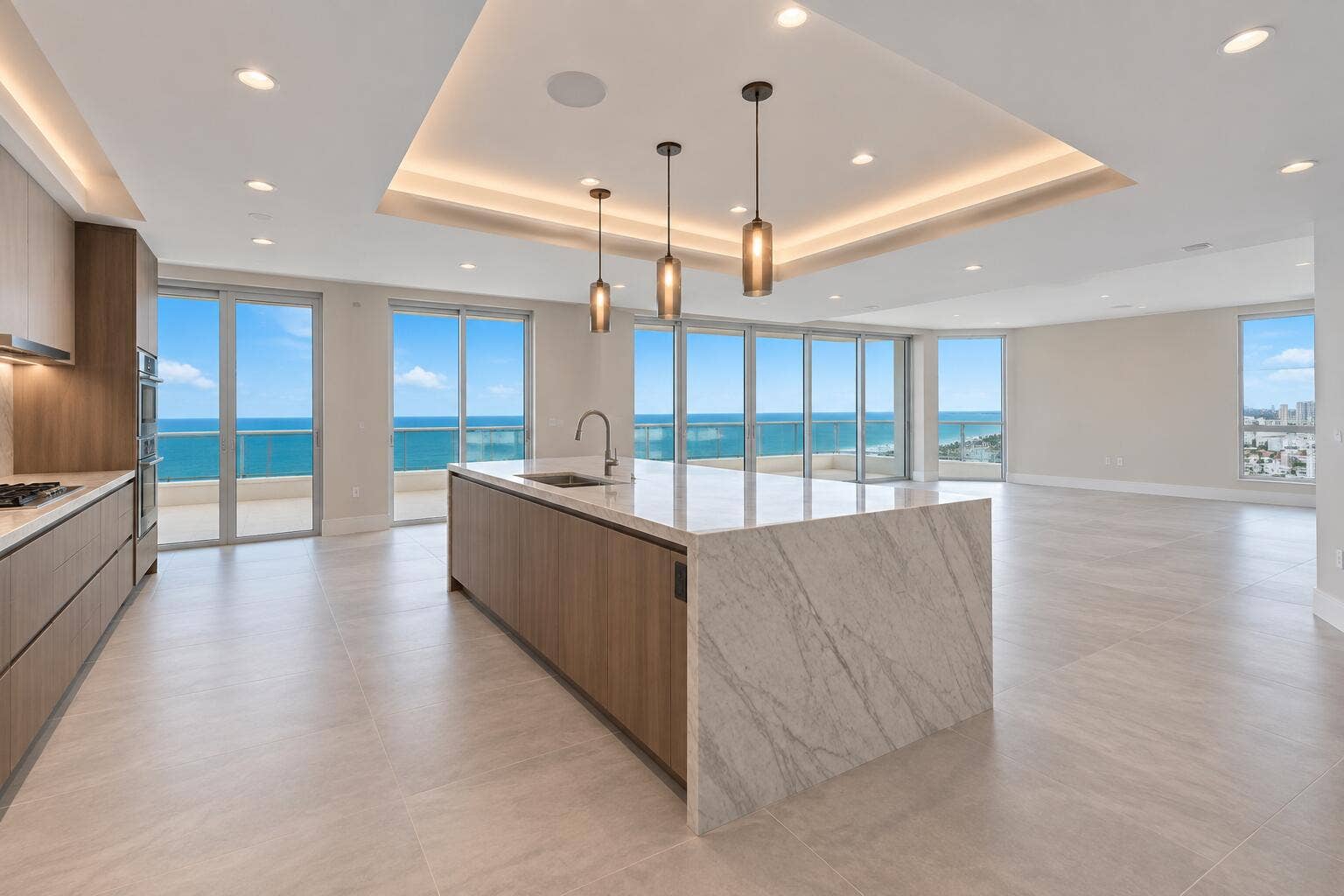 Coastal Luxury Kitchen with Ocean Views