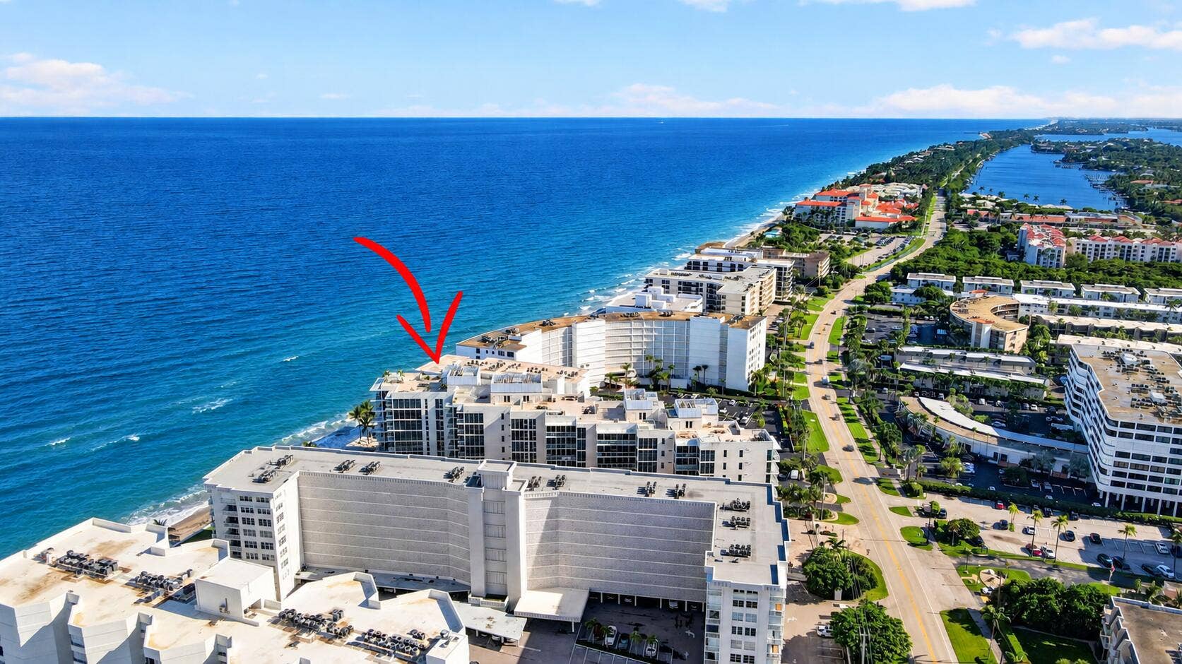3580 S Ocean Boulevard, #4-F, South Palm Beach, FL 33480 Aerial Shot