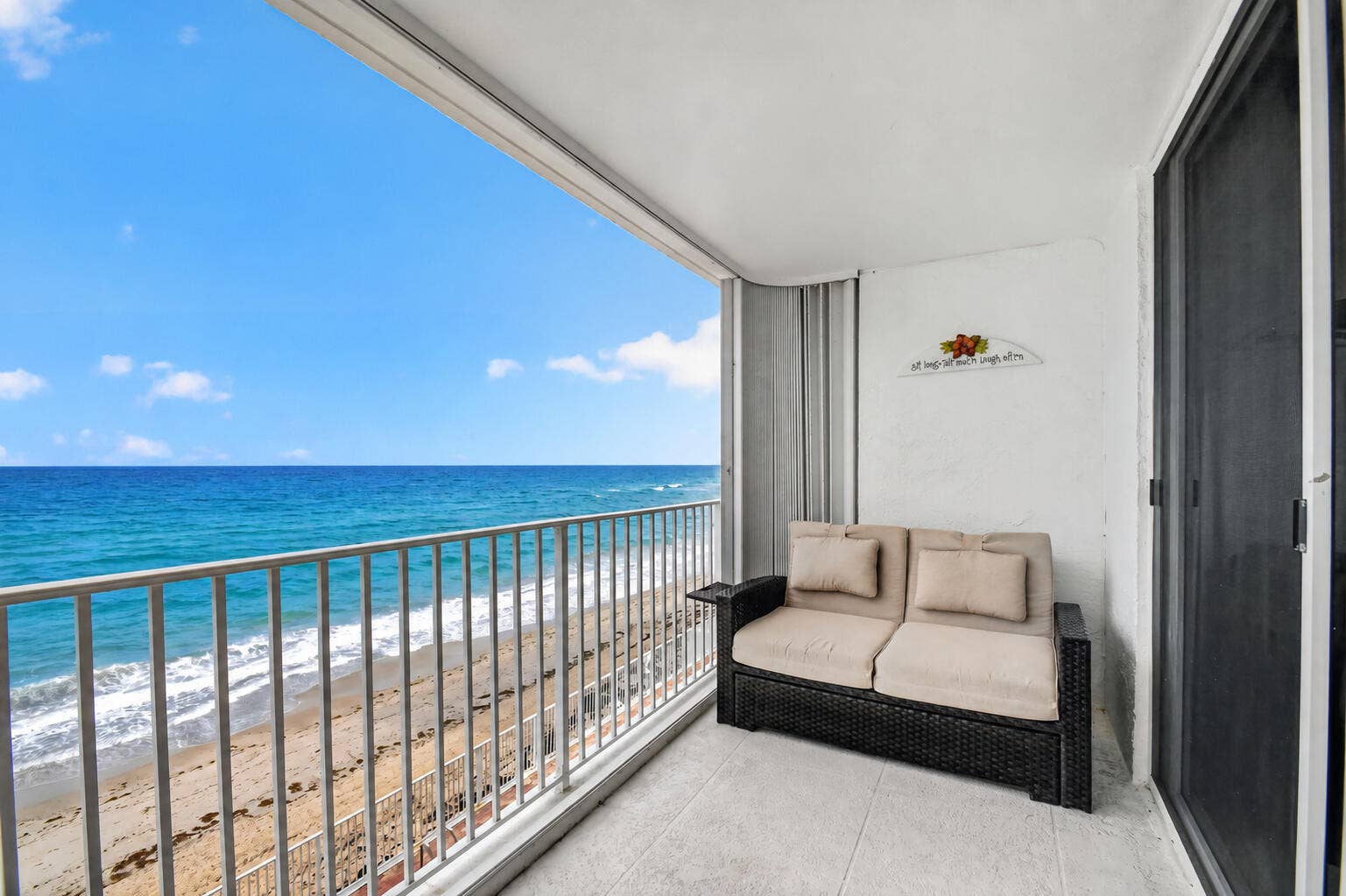 3580 S Ocean Boulevard, #4-F, South Palm Beach, FL 33480 Balcony-Loveseat-Ocean View