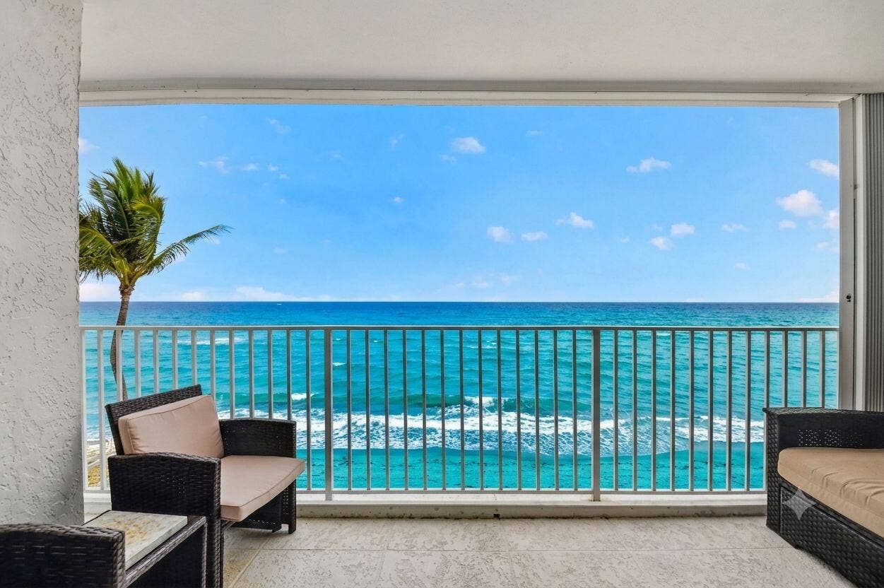 3580 S Ocean Boulevard, #4-F, South Palm Beach, FL 33480 Panoramic Ocean View from Your Balcony.