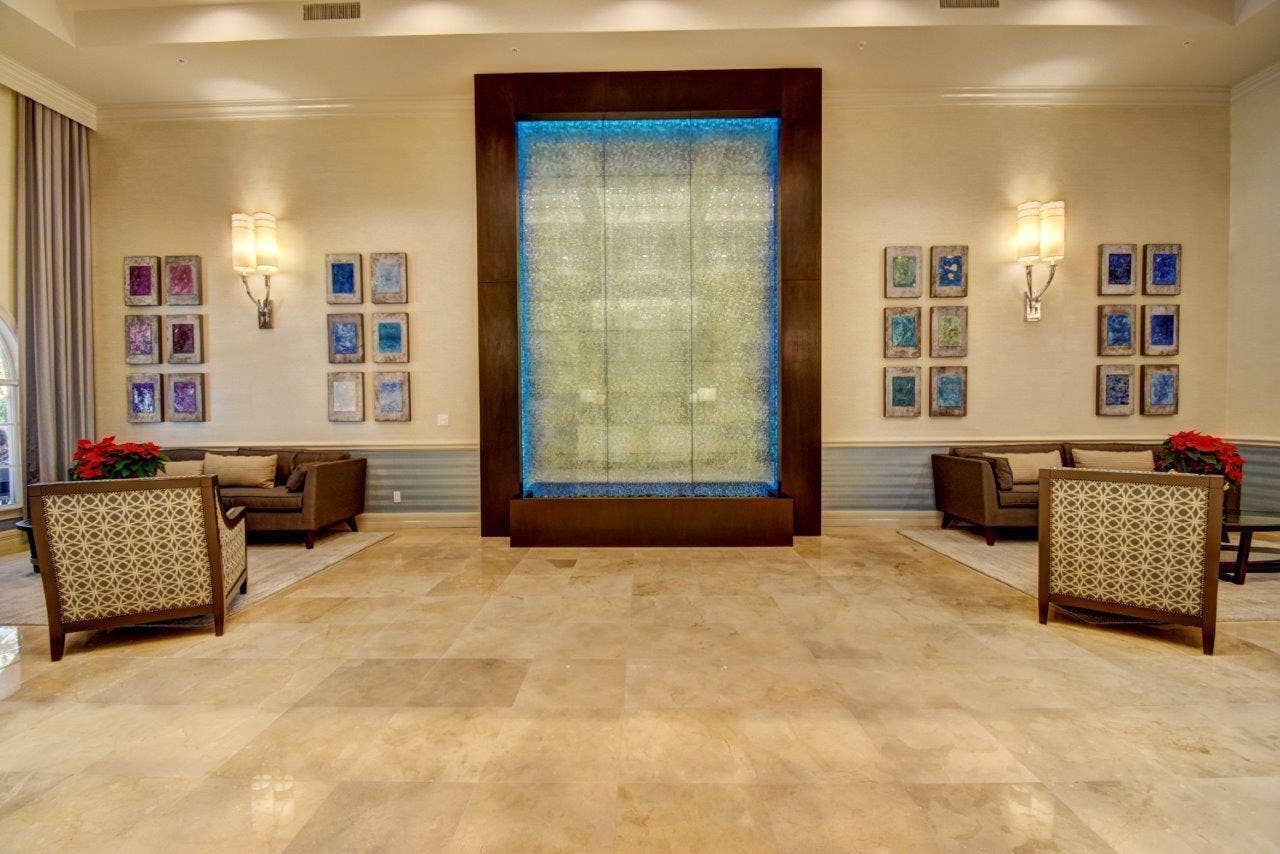 6802 Treves Way, Boynton Beach, FL 33437 Clubhouse Lobby Water Feature