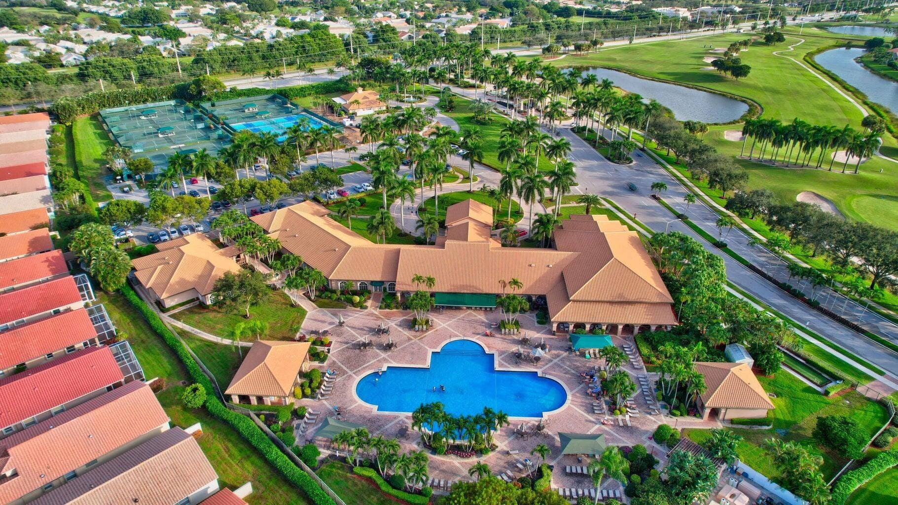 6802 Treves Way, Boynton Beach, FL 33437 Aerial of Clubhouse