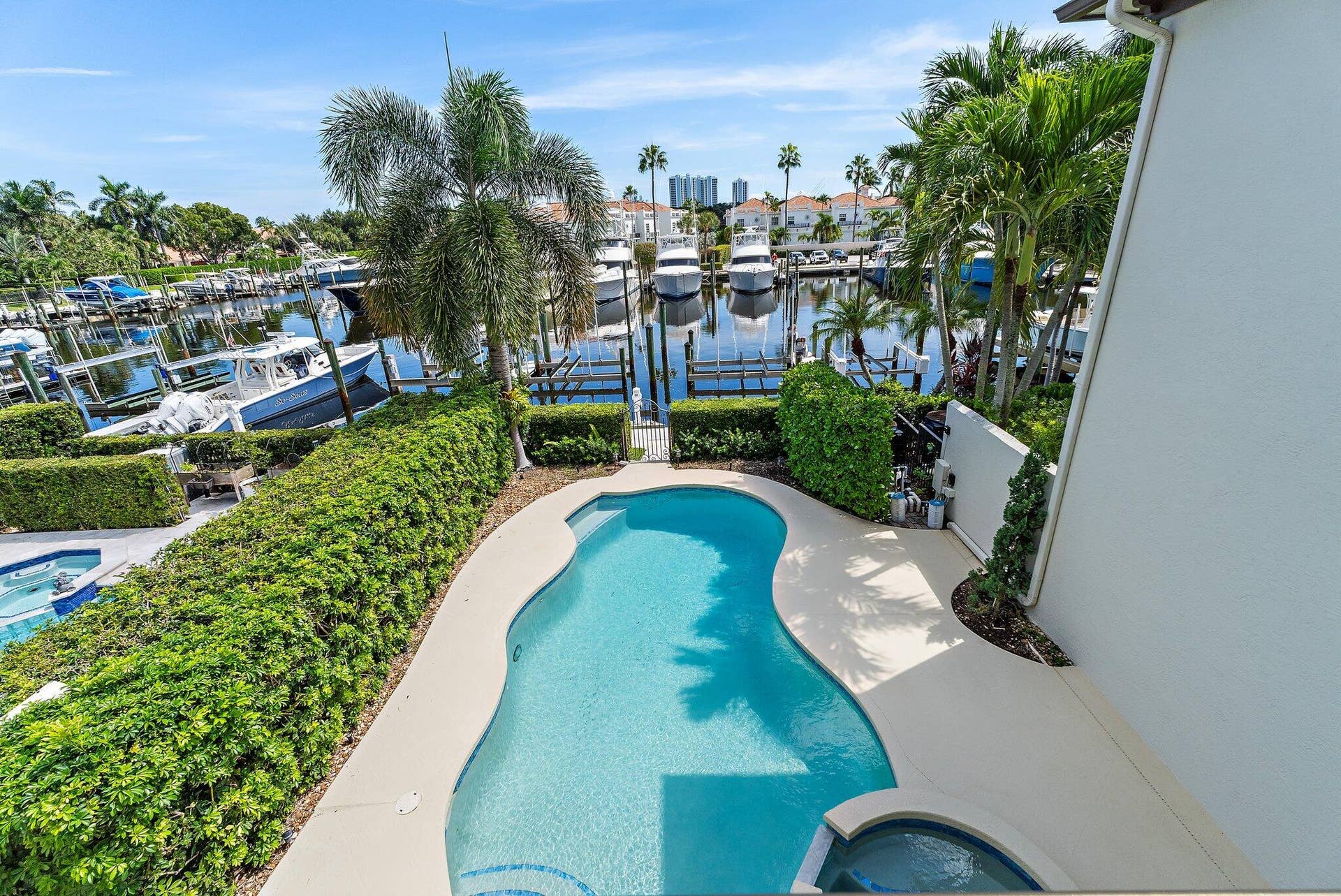 1412 HARBOUR POINT Drive, North Palm Beach, FL 33410 Pool w/ Marina Views