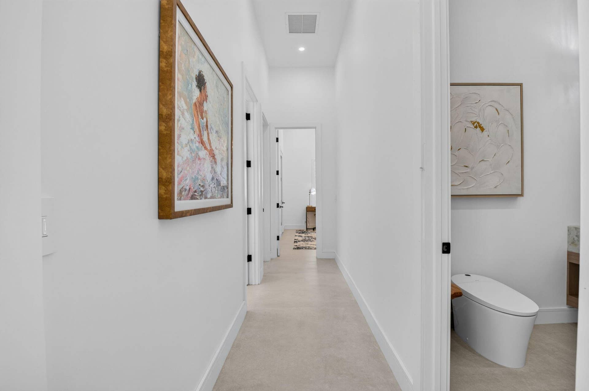 Hallway to guest bedrooms