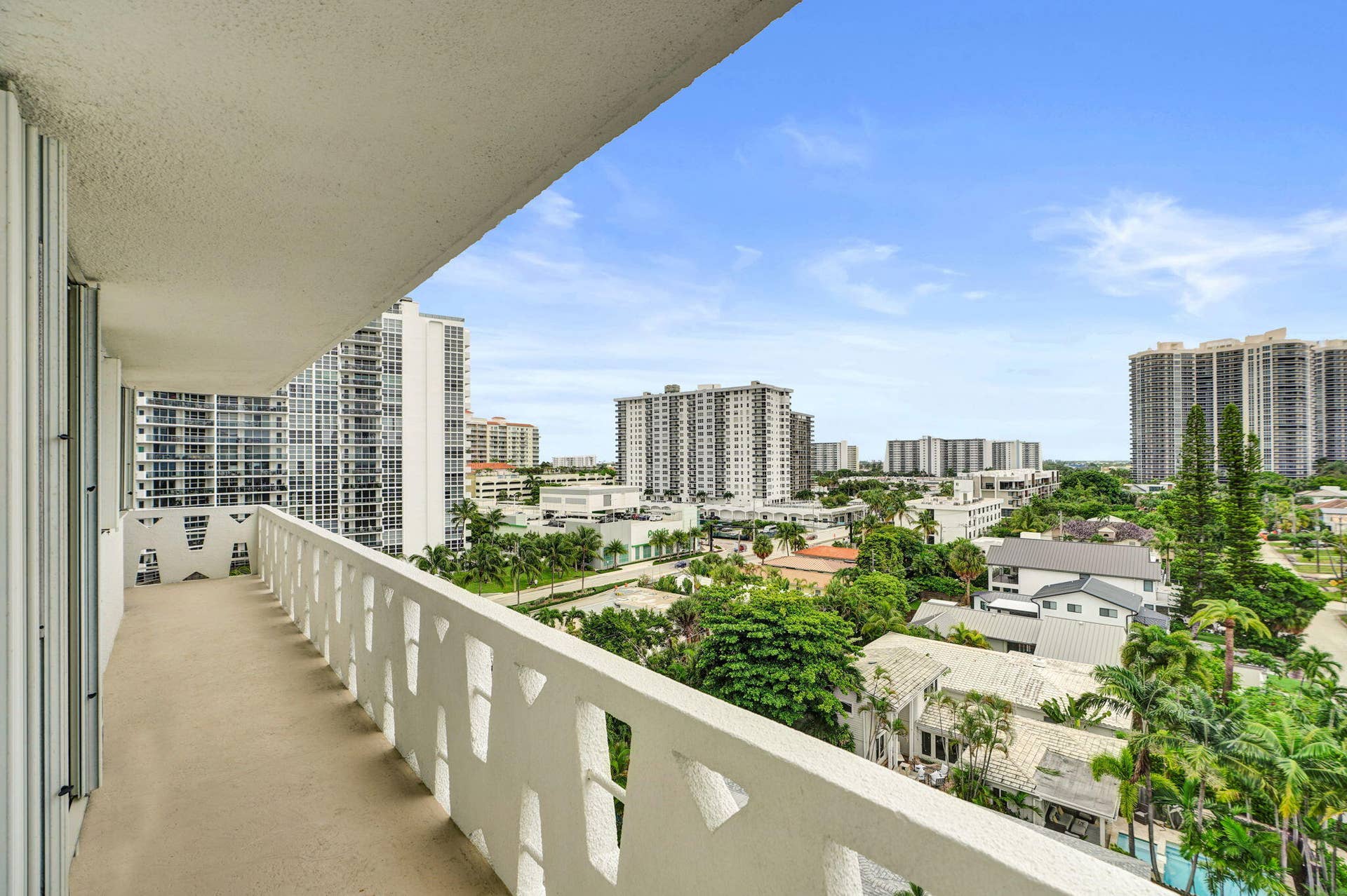VIEW FROM BALCONY FACING NORTH EAST