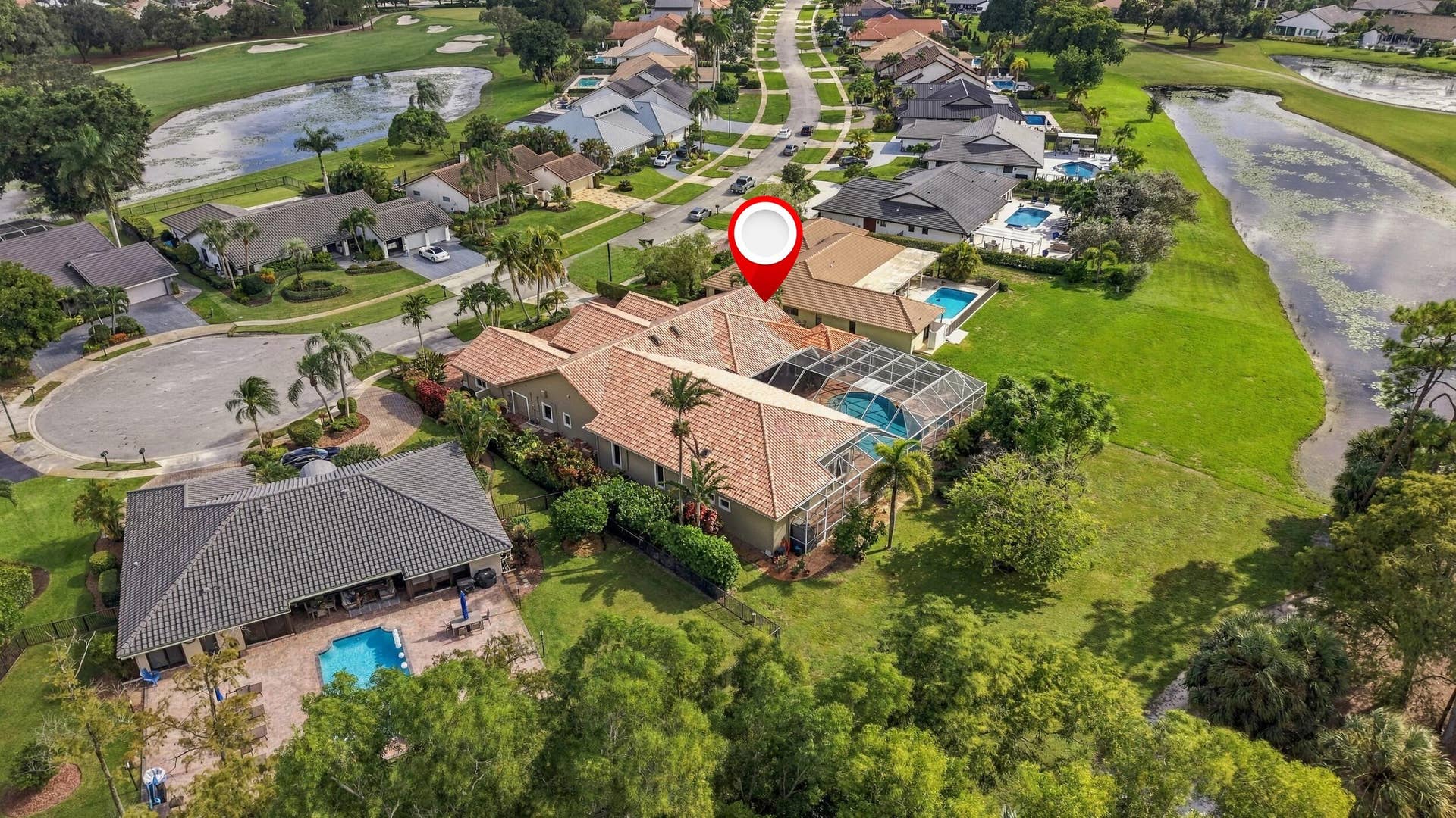 21733 Old Bridge Trail, Boca Raton, FL 33428 Back Aerial