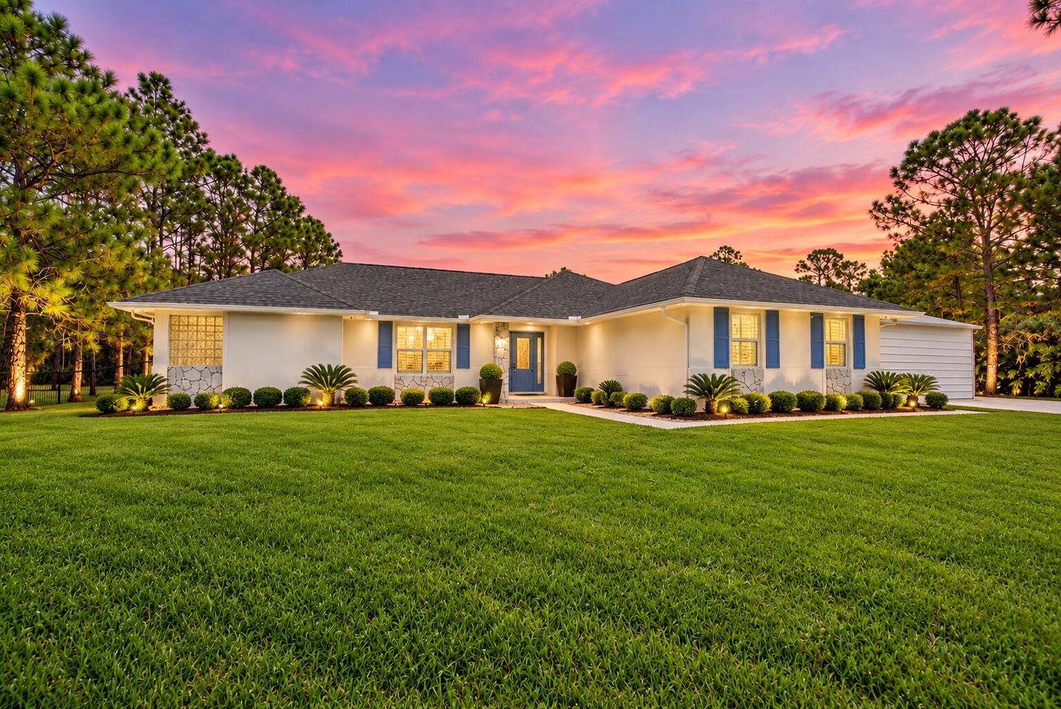 Twilight Luxury Ranch Home