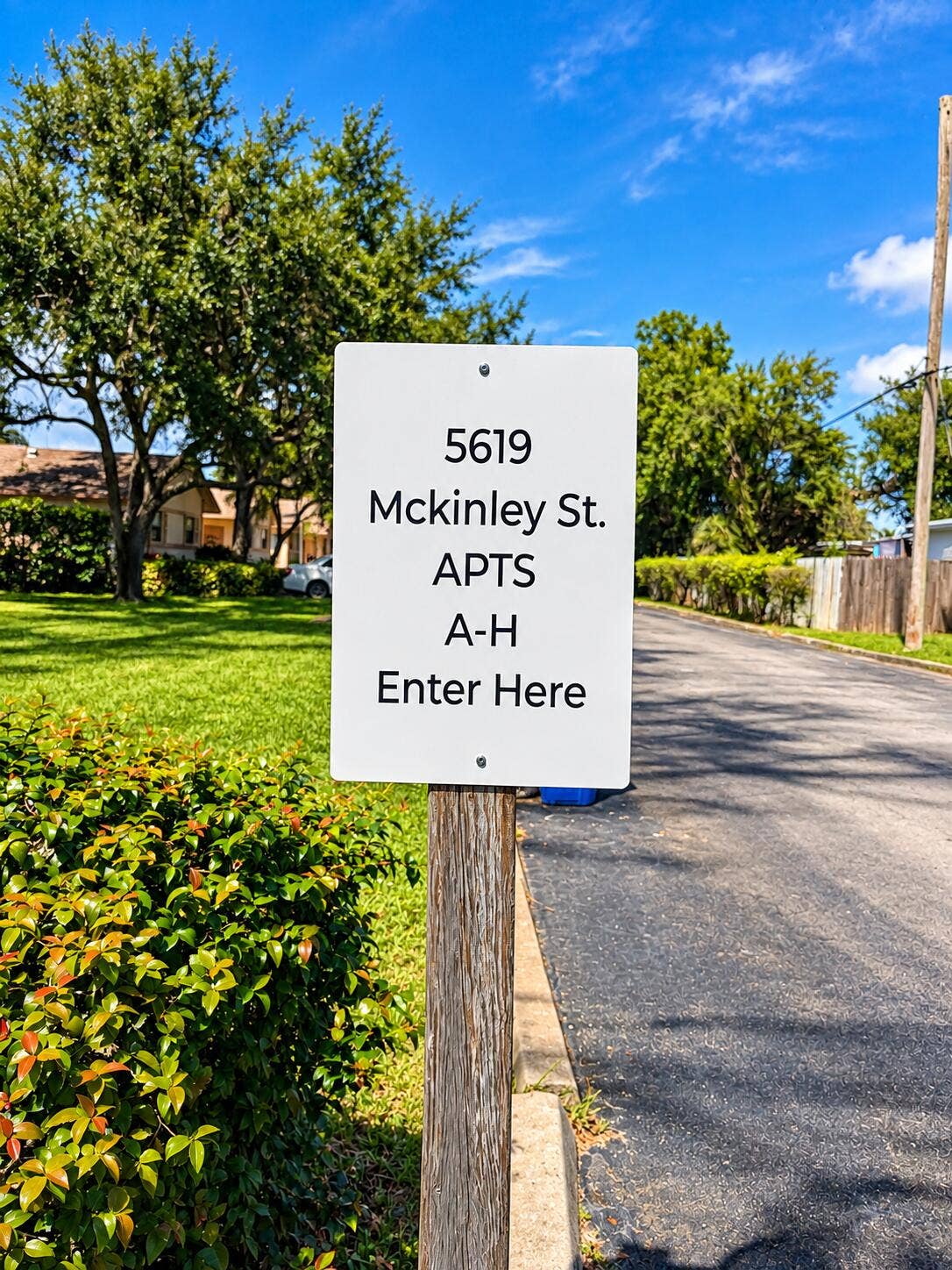 5619 Mckinley, #A-H, Hollywood, FL 33021 5619 McKinley Street Apartments Sign