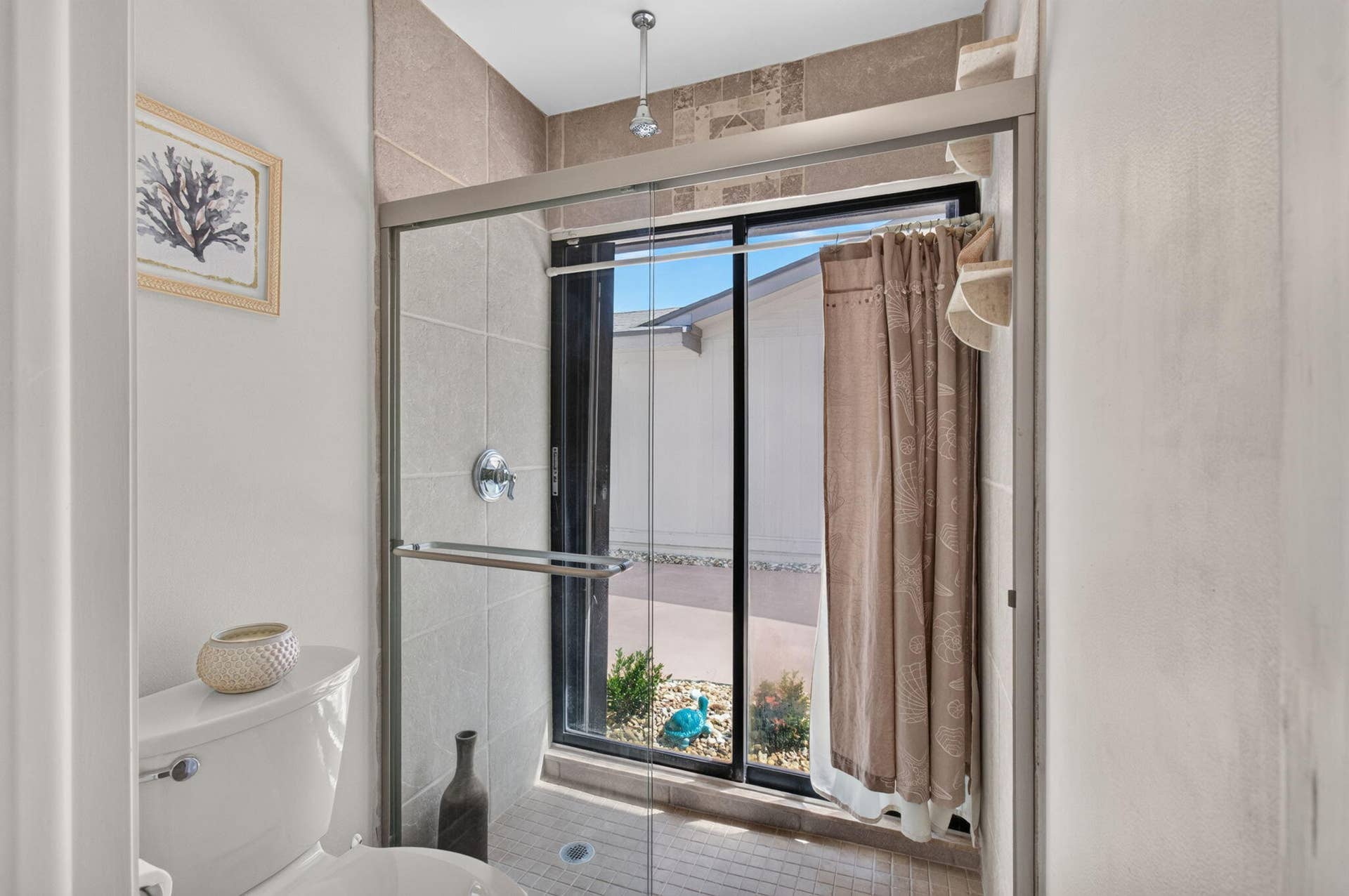 With view to your private patio/oasis.