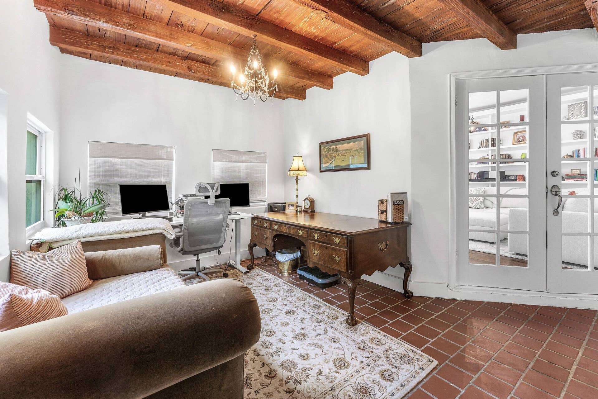 Foyer entrance, and home office.