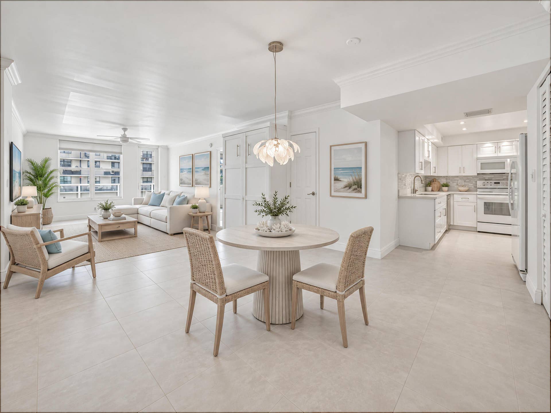 Living Room/Dining Room Virtual staged