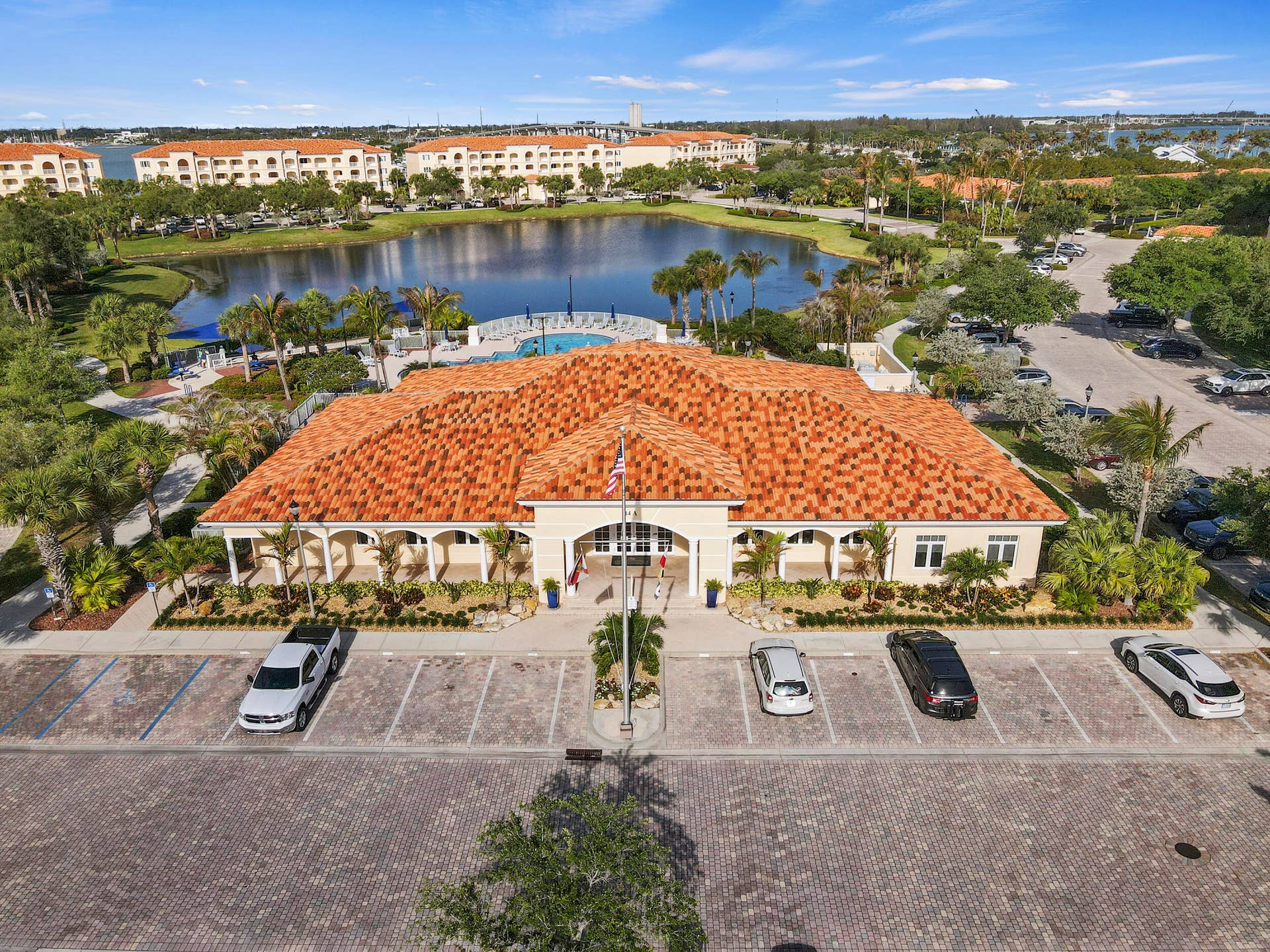 Clubhouse is home to the gym, community room, kitchen, & property mgmt office