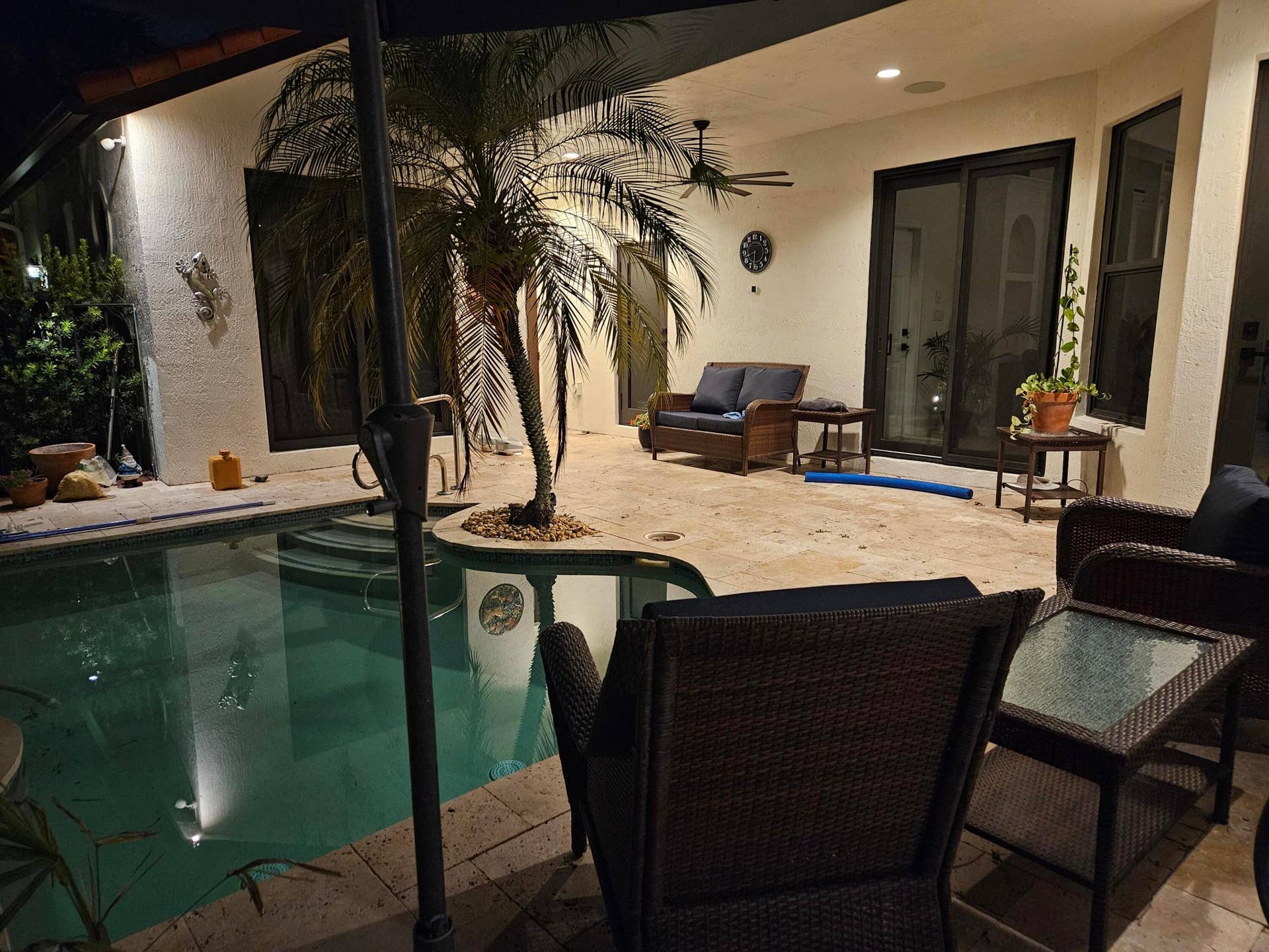 Pool Area at night