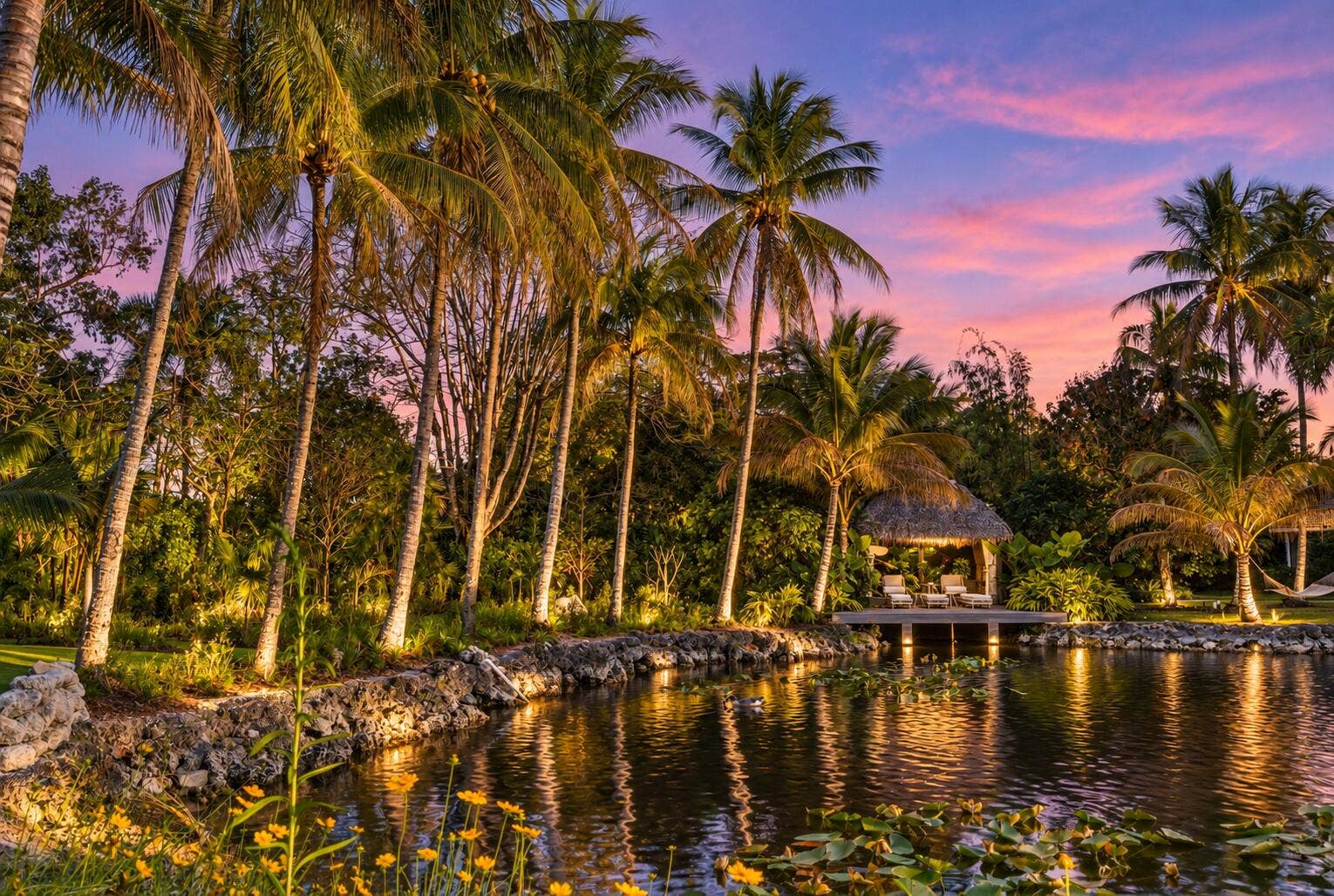 13920 Stirling Road, Southwest Ranches, FL 33330 Pastel Twilight at a Luxury Tropical Ret