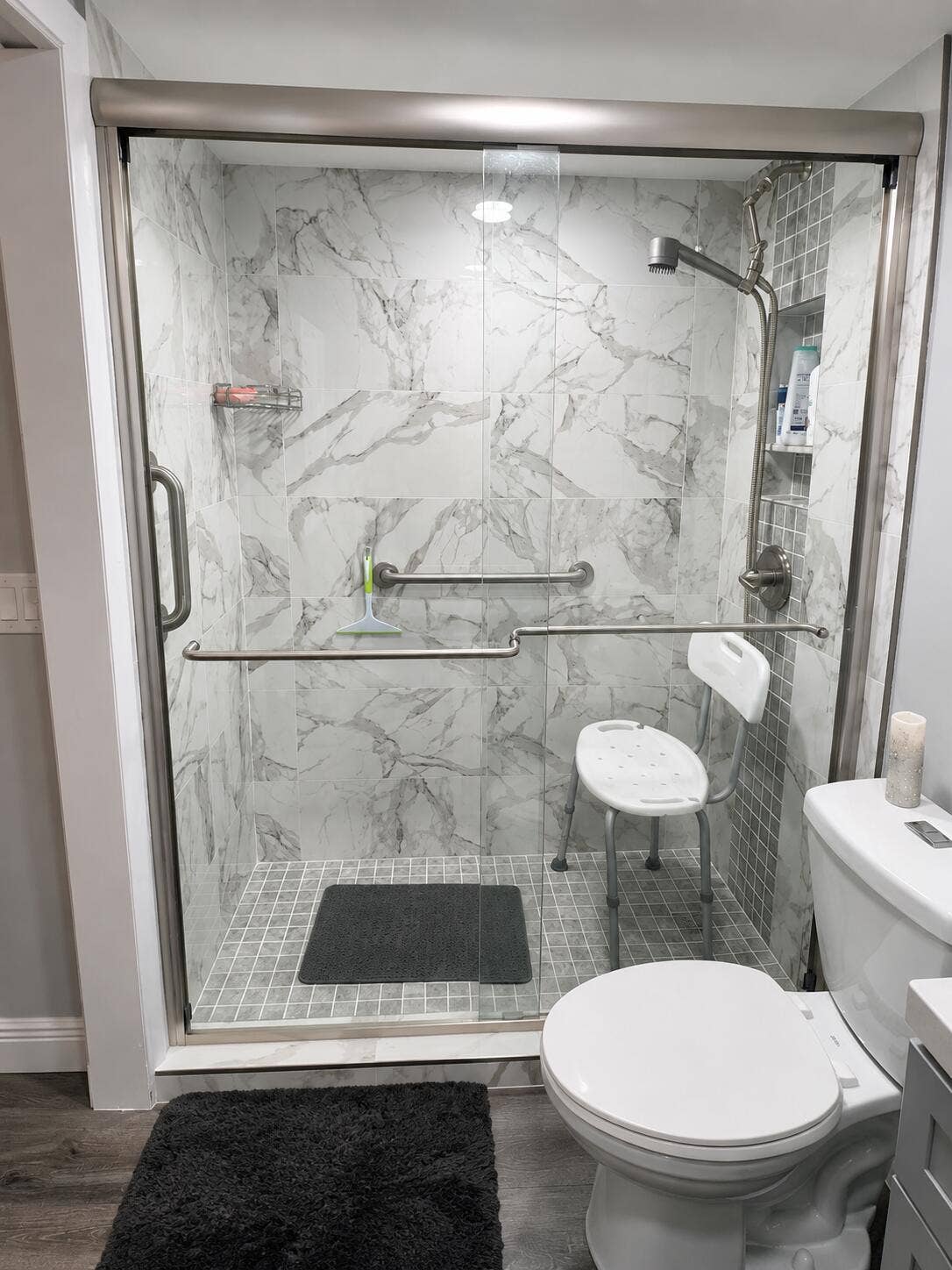 Grab Bars & Walk-in shower