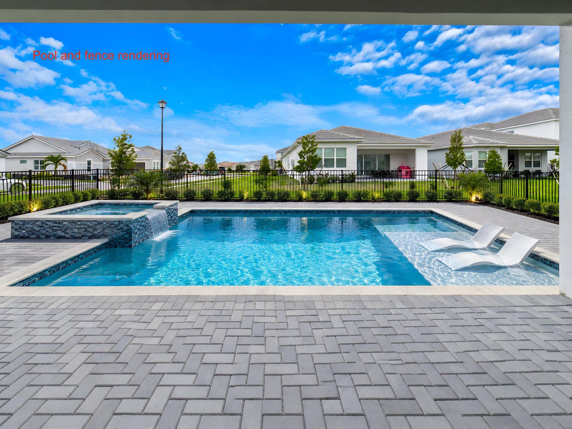 possible future pool view from the living room!
