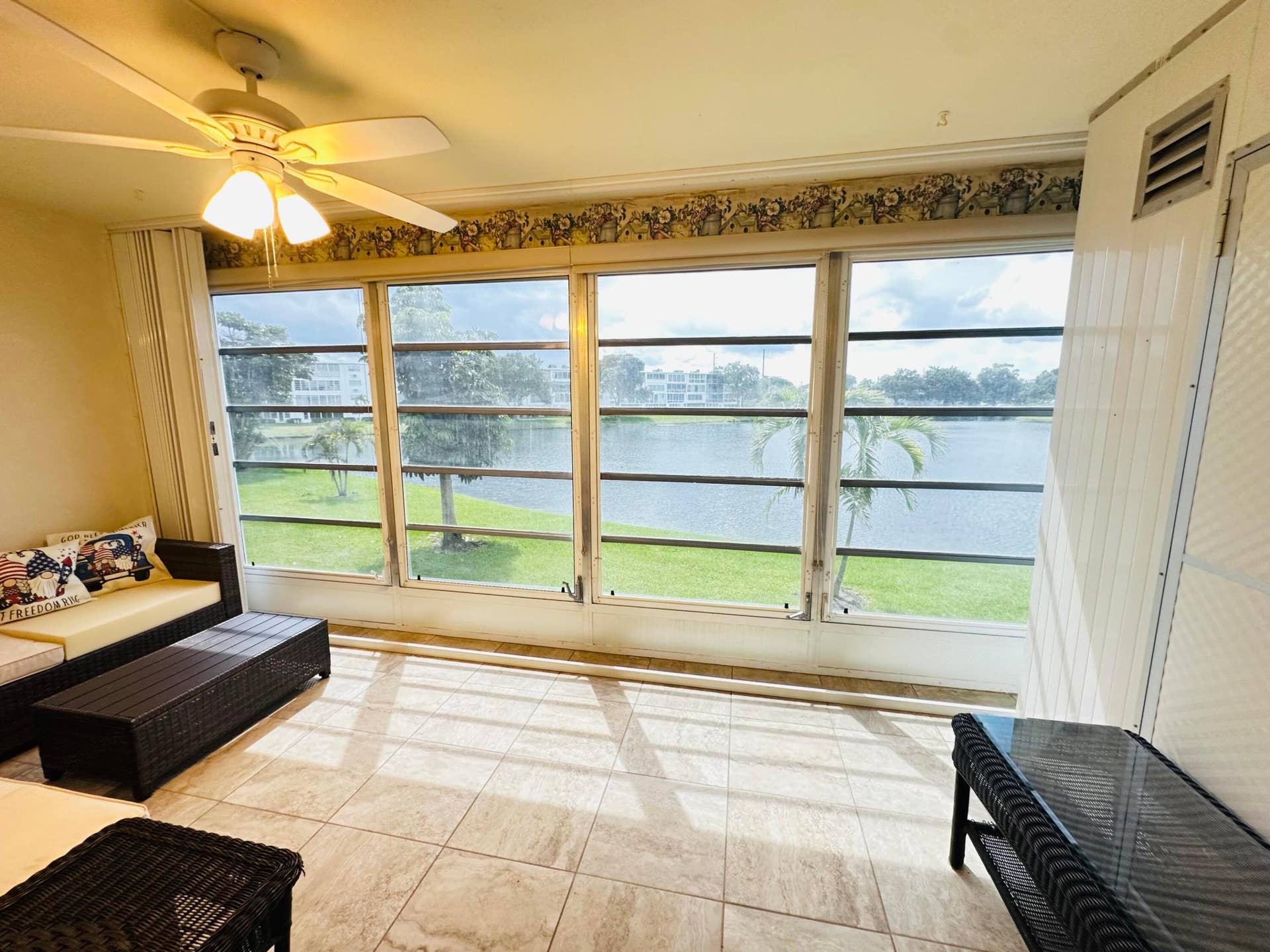 Enclosed Patio with Water View