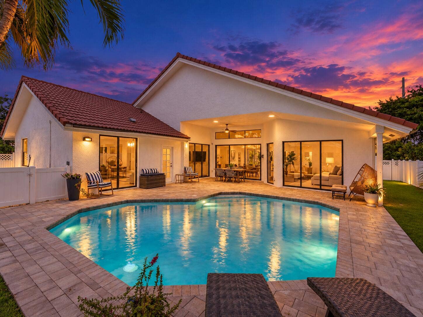 Twilight Luxury Poolside Retreat