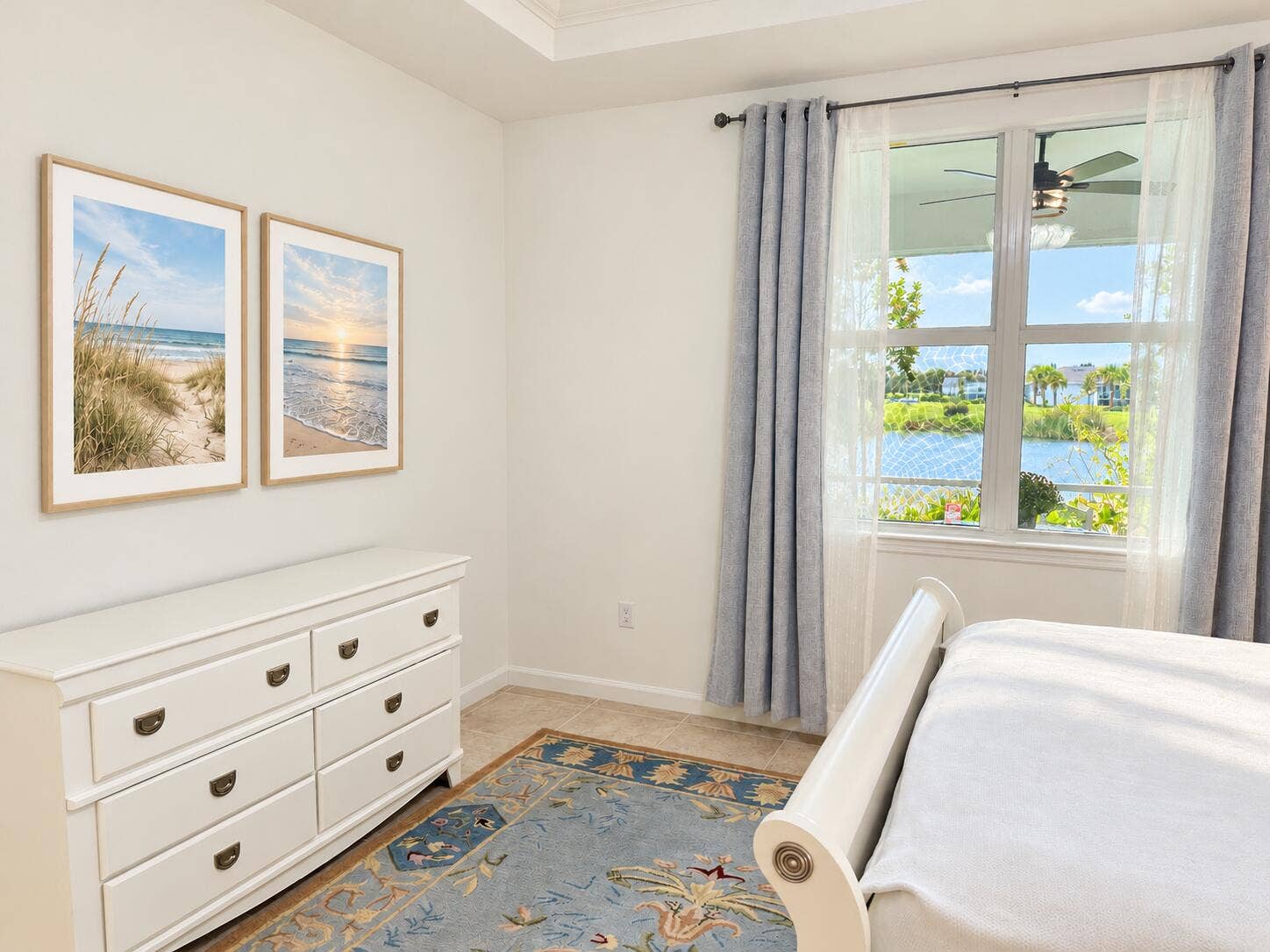 Notice the gorgeous lake view