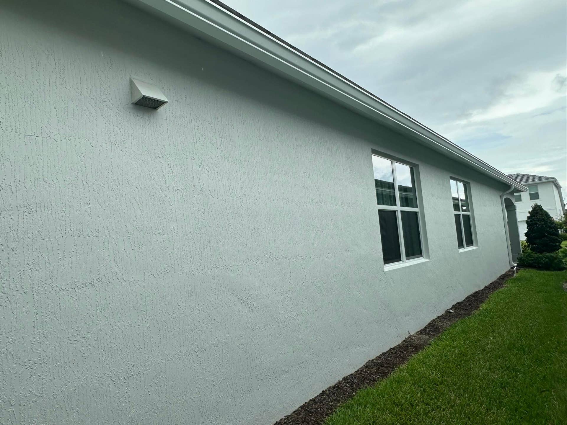 notice the gutters, not all builders include gutters