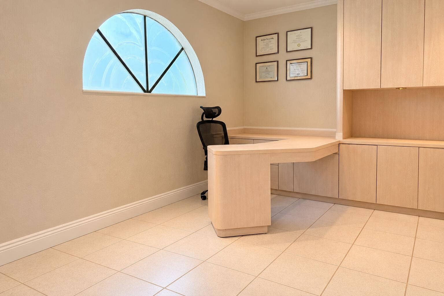 Office in converted garage