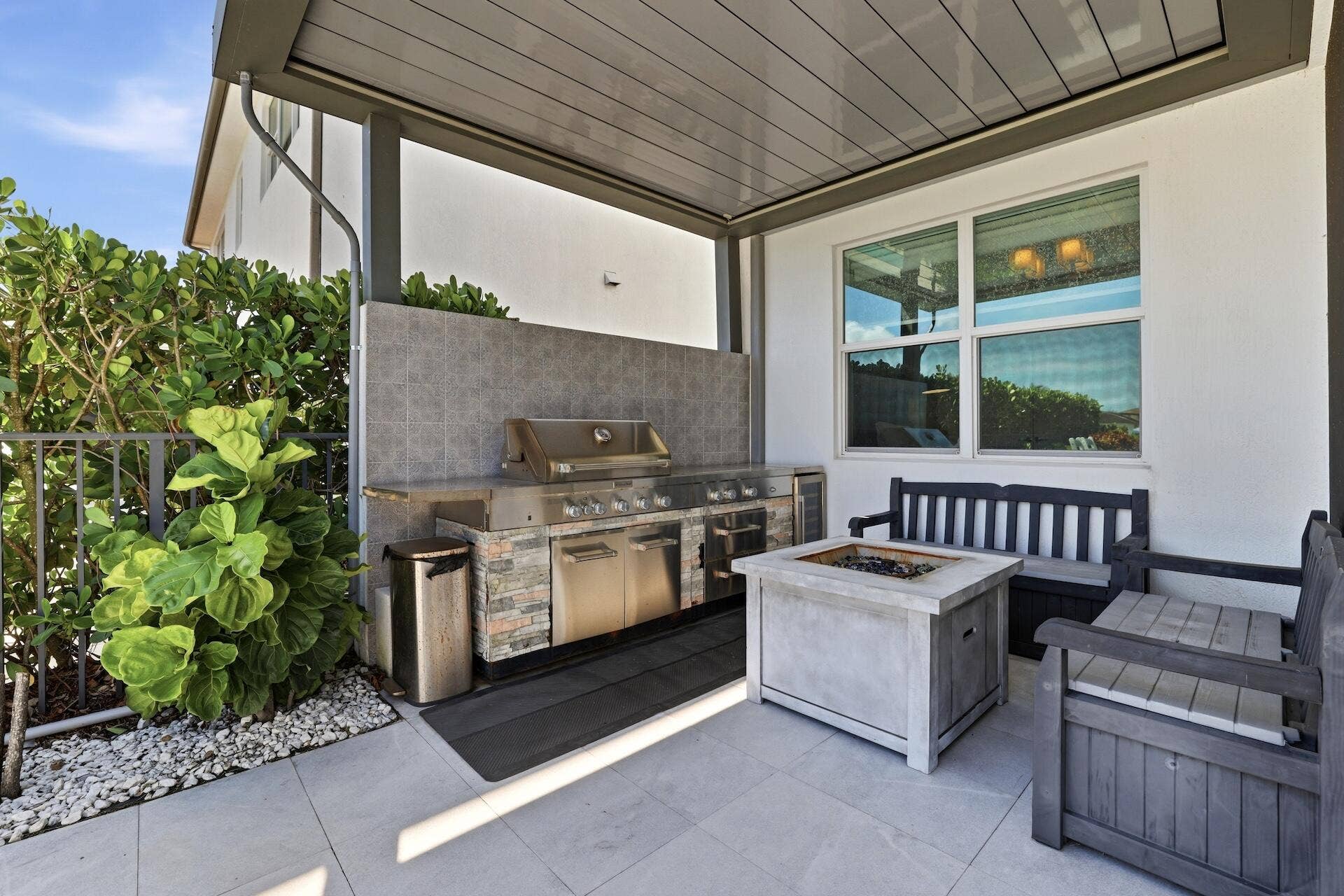 Outdoor BBQ area