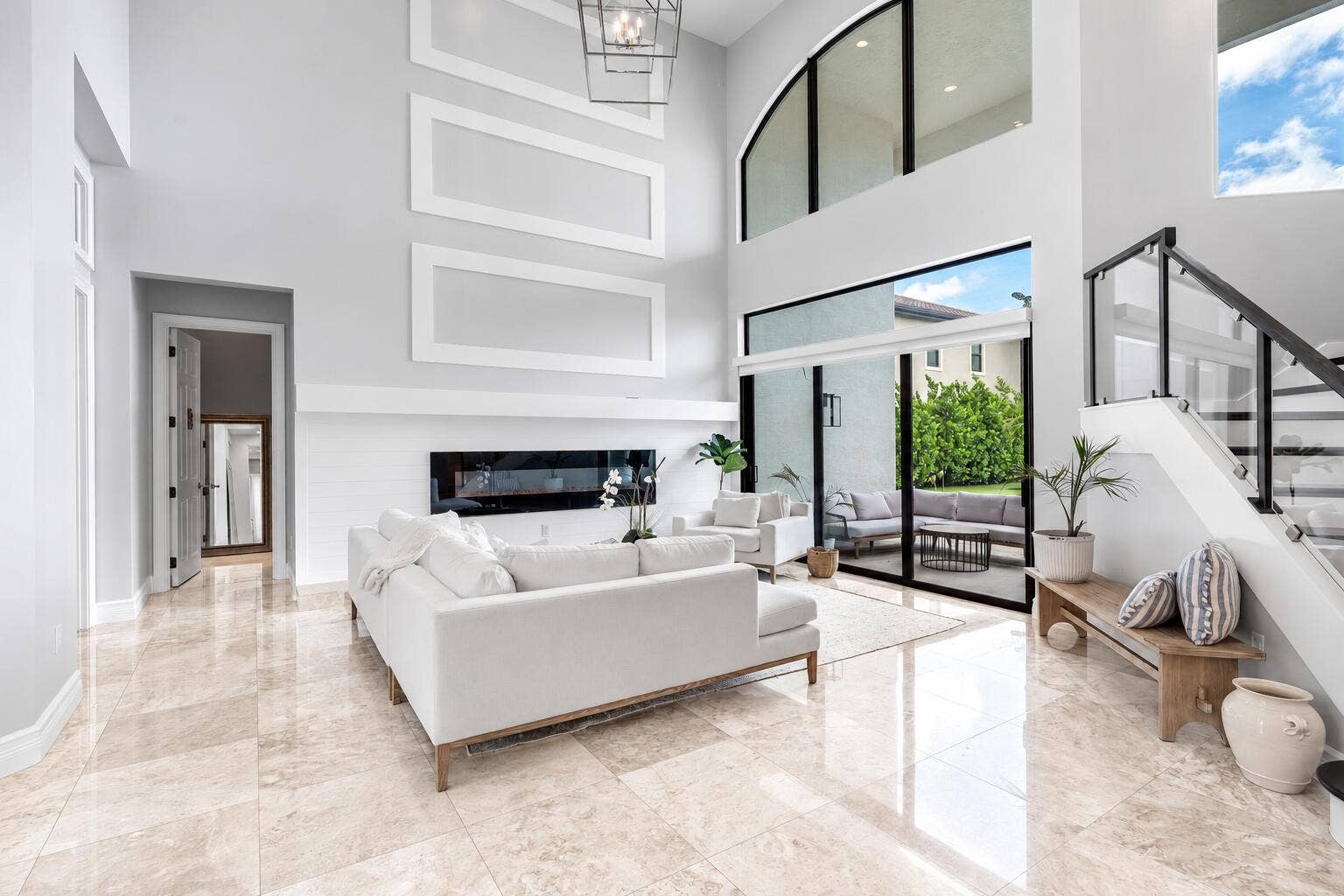 Formal Living Room with Electric Fireplace