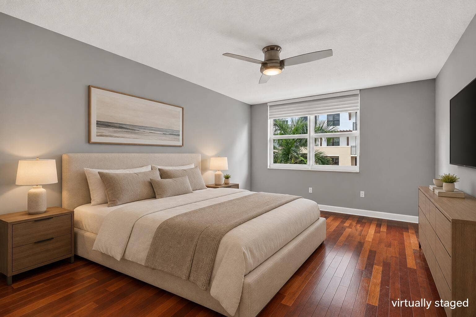 99 SE Mizner Boulevard, #435, Boca Raton, FL 33432 Modern Virtually Staged Bedroom