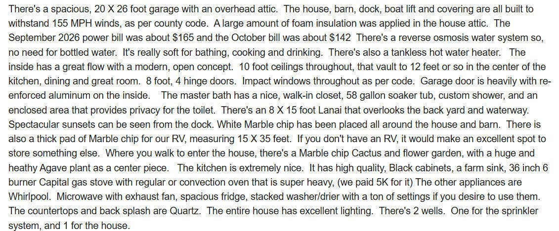7952 SE US HIGHWAY 441 SE, Okeechobee, FL 34974 owners narrative 2