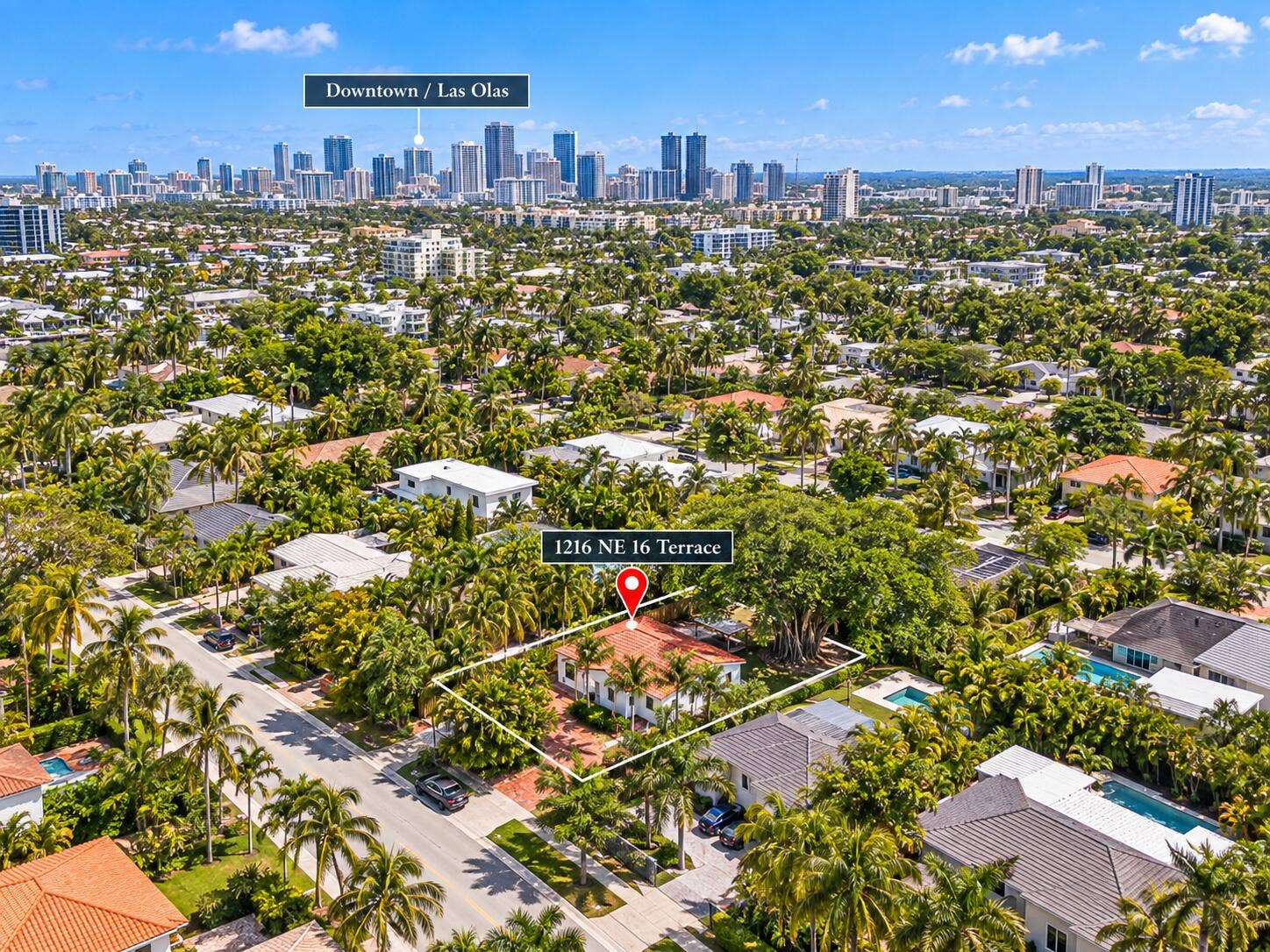 1216 NE 16th Terrace, Fort Lauderdale, FL 33304 aerial