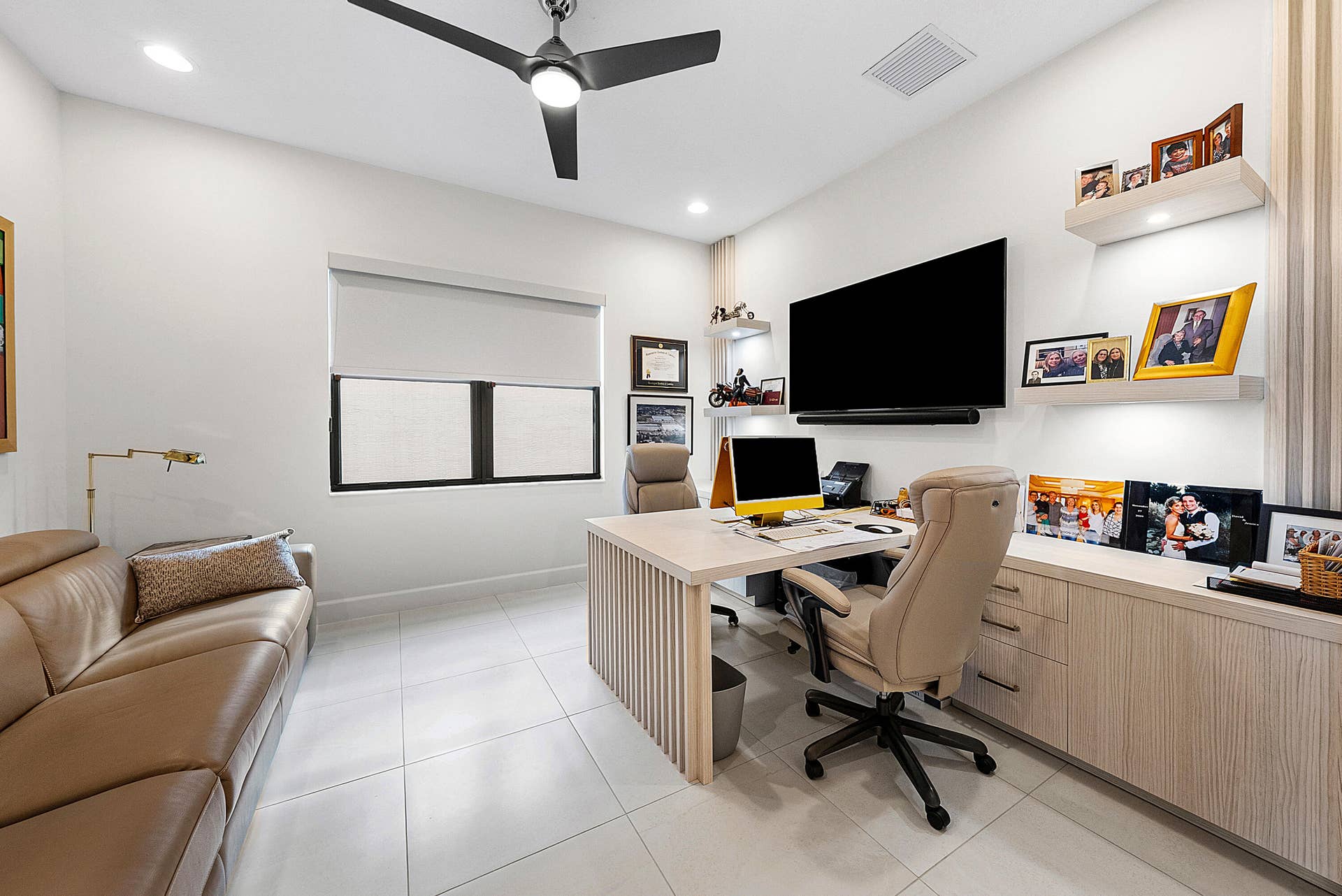 Built-In Desk With Storage & Display